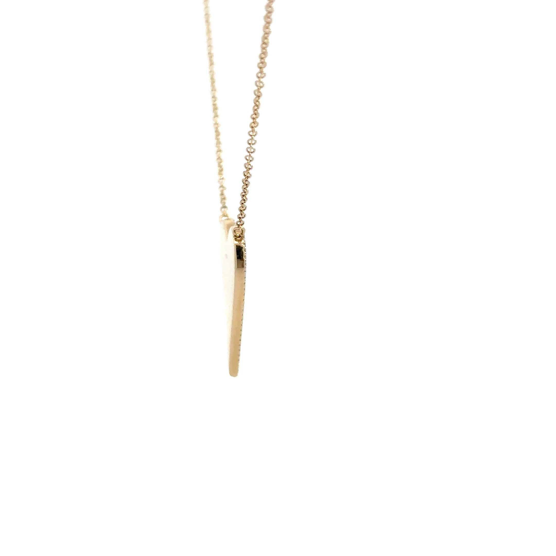 WD1200 14kt Gold with Black Onyx and Diamond Halo Necklace