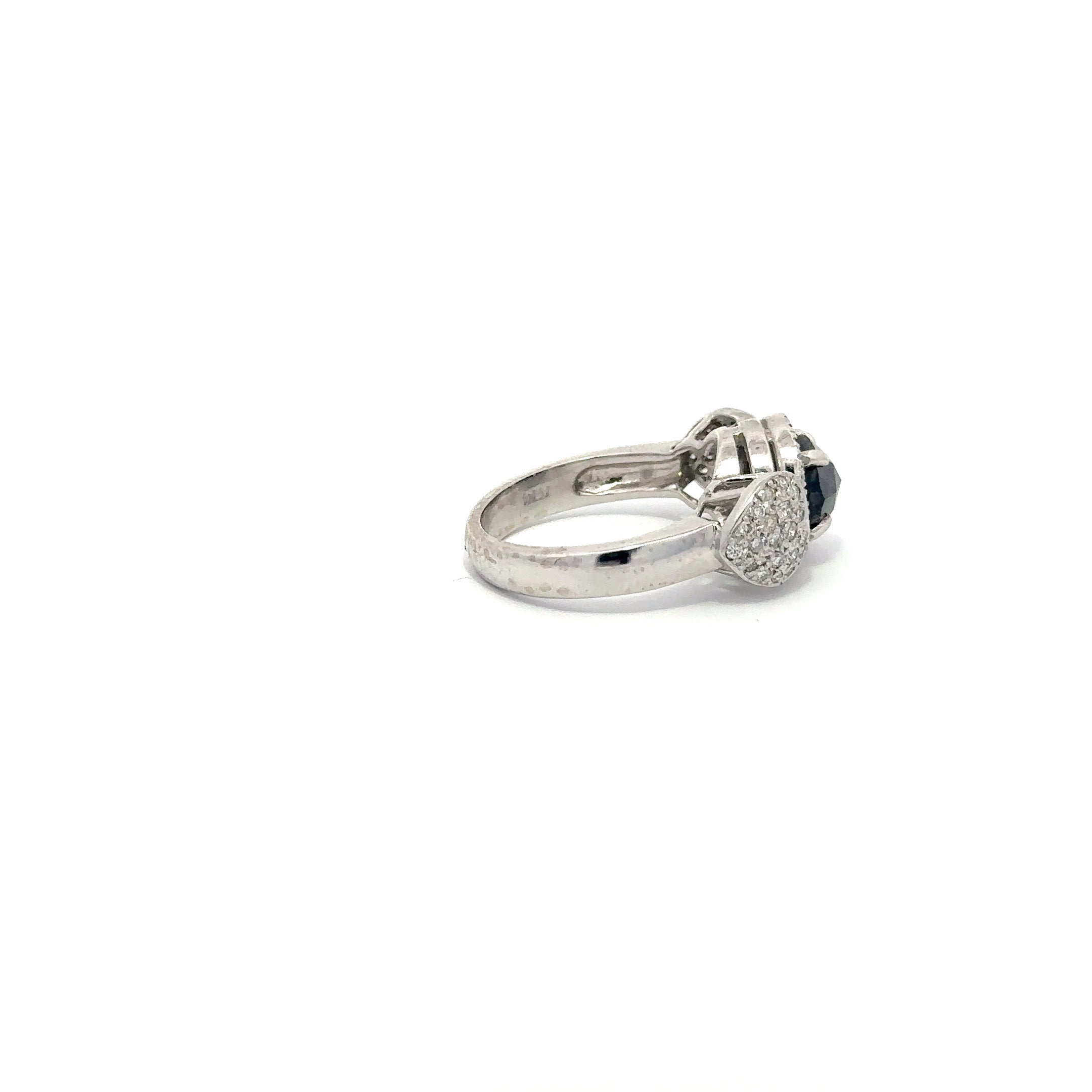 351664-93 14kt Rose cut black diamond Ring