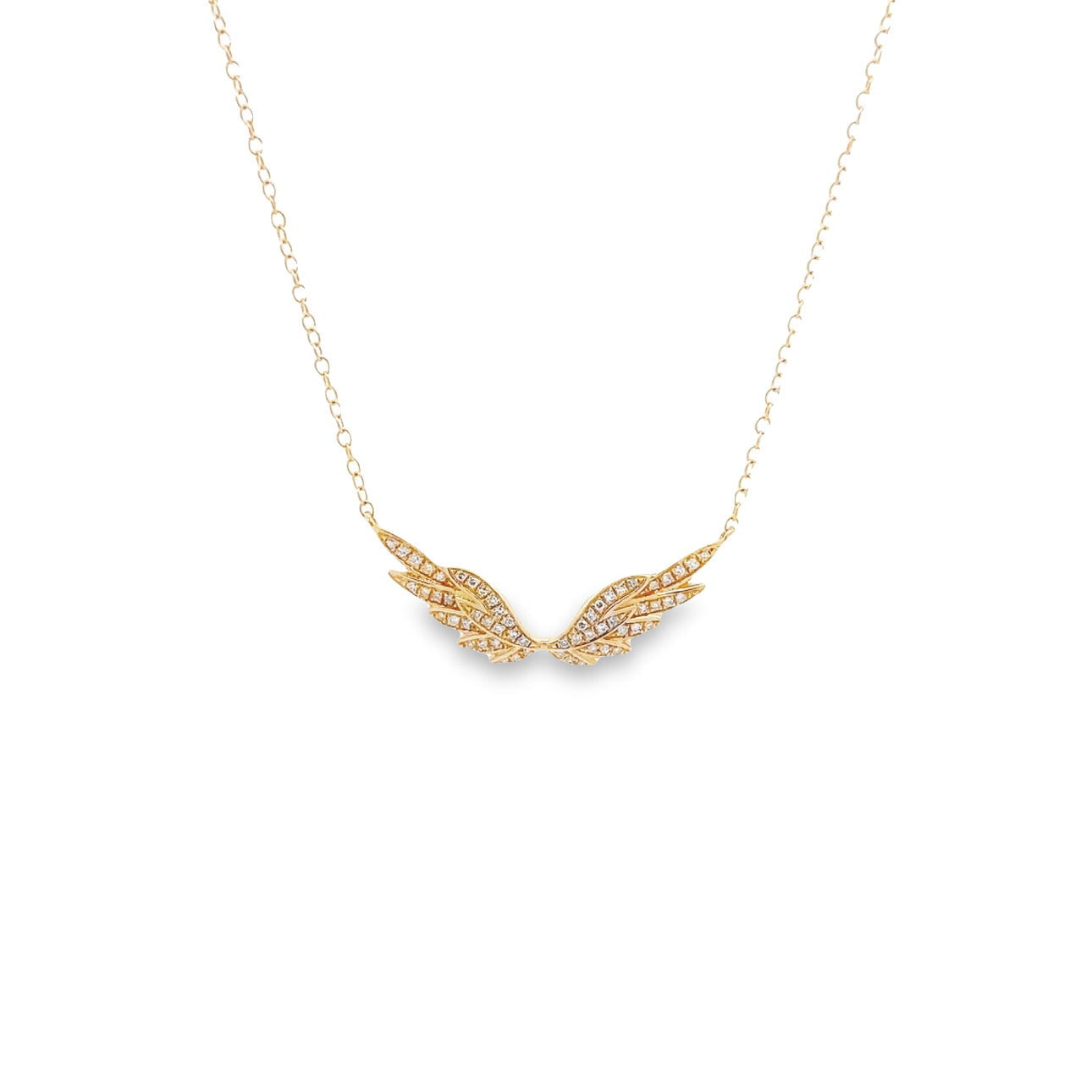 WD1246 14kt Gold Diamond Wings Necklace