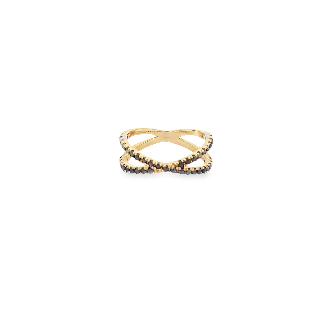 WD100-B The Black Diamond 'X' Kiss Ring