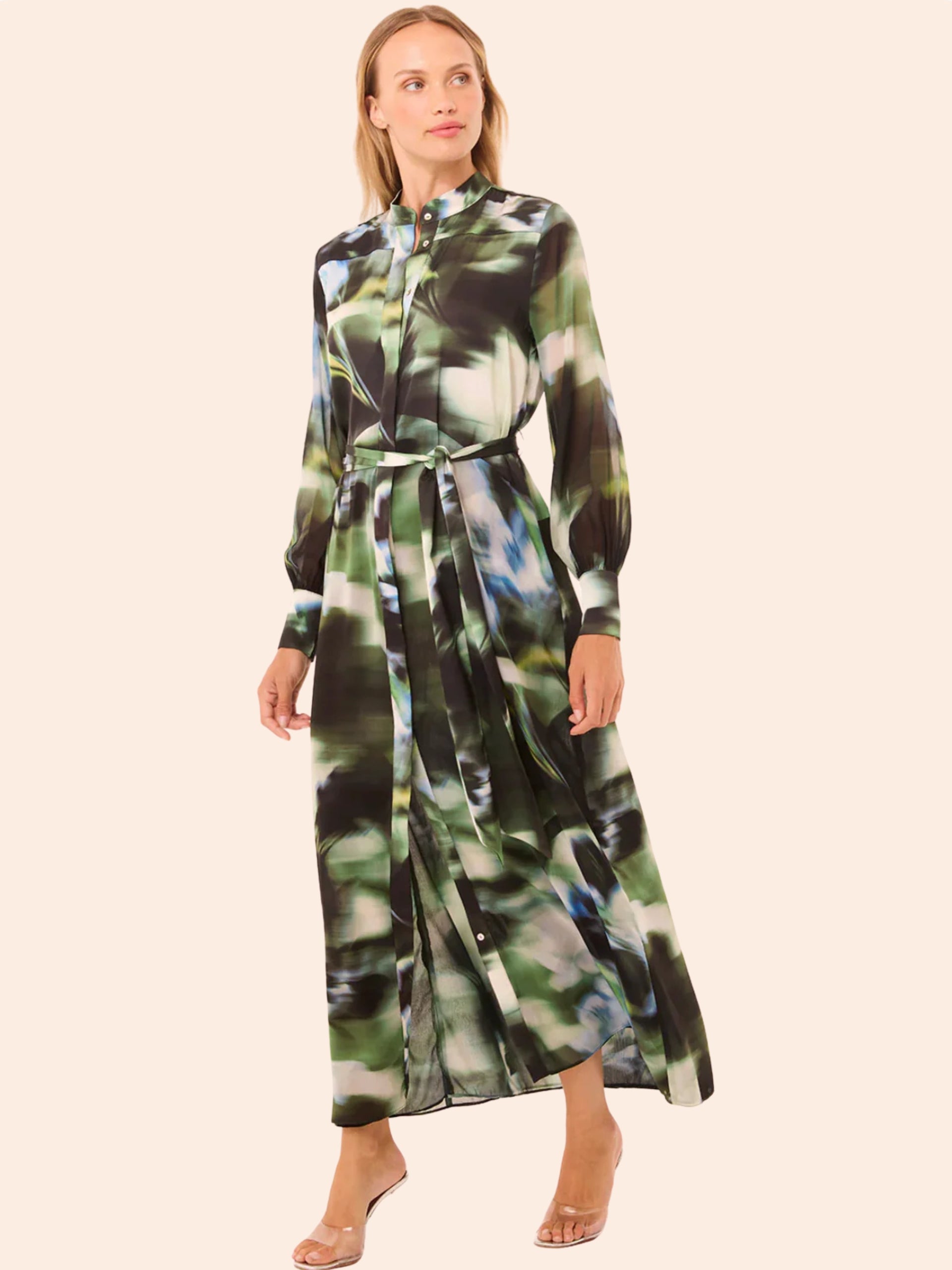 juliana paisley silk shirt dress intermix