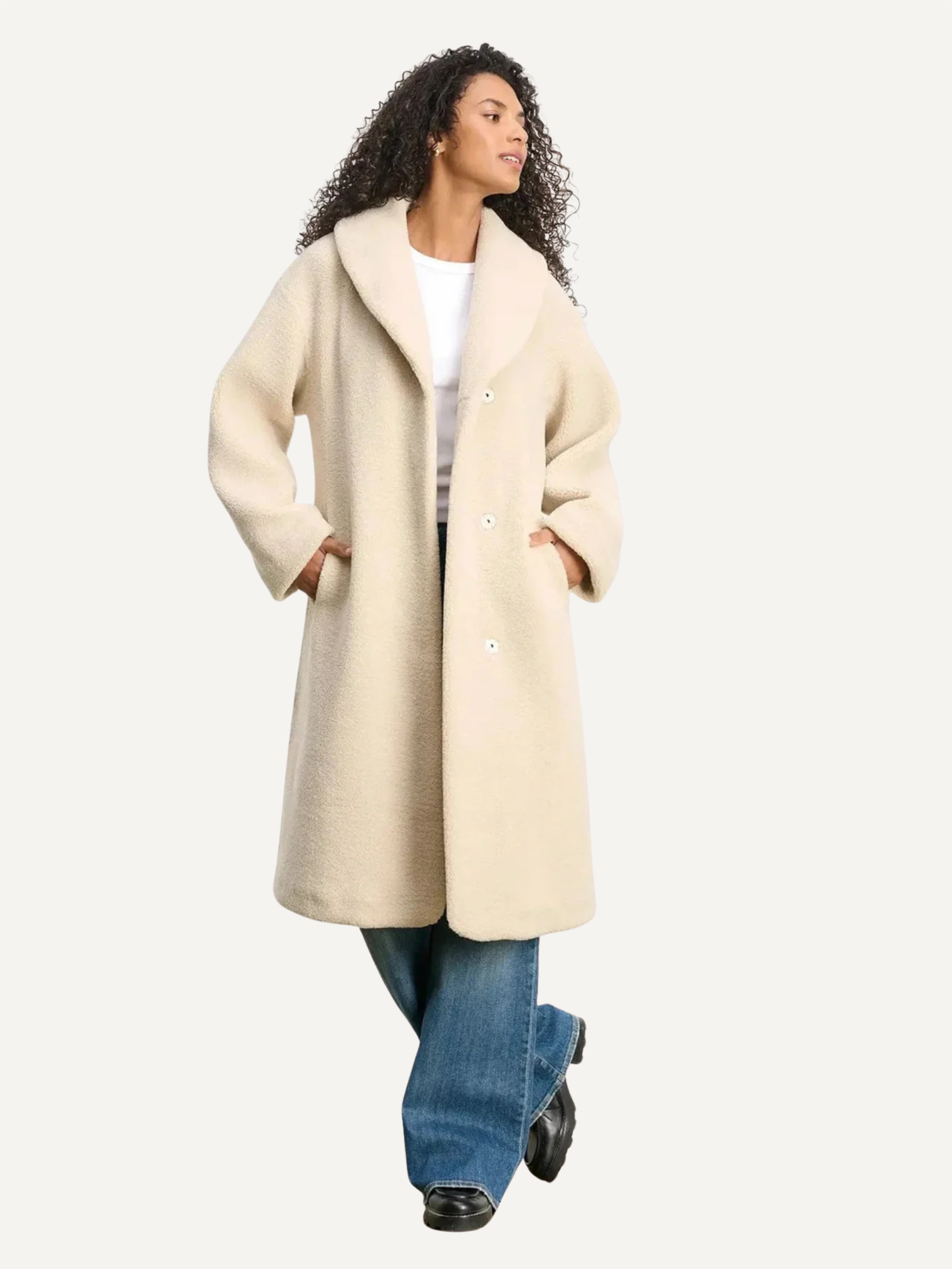 ELEANOR07s velvet Long Sherpa Jacket