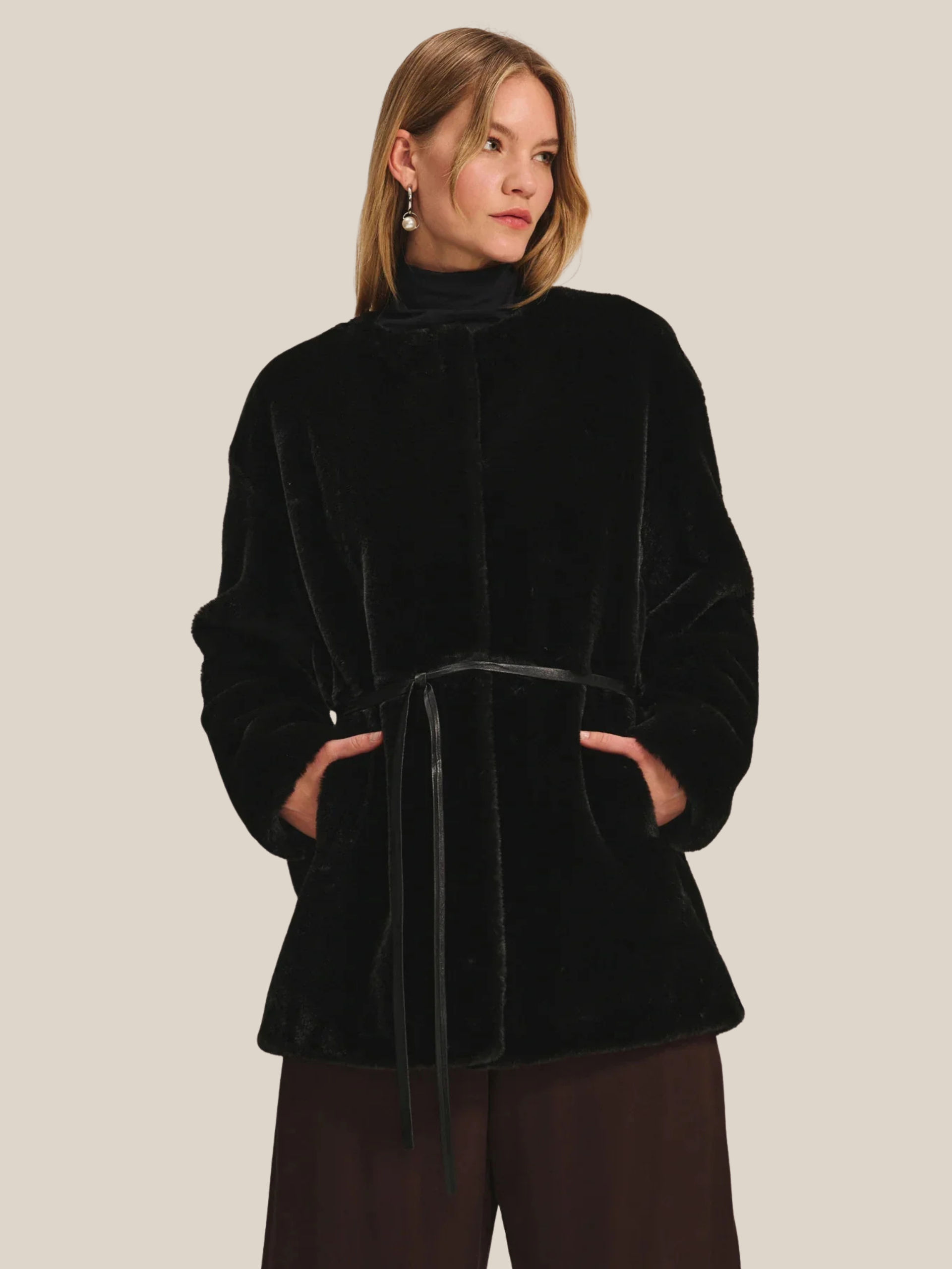 MARMONT07b VELVET Marmont luxe faux fur jacket