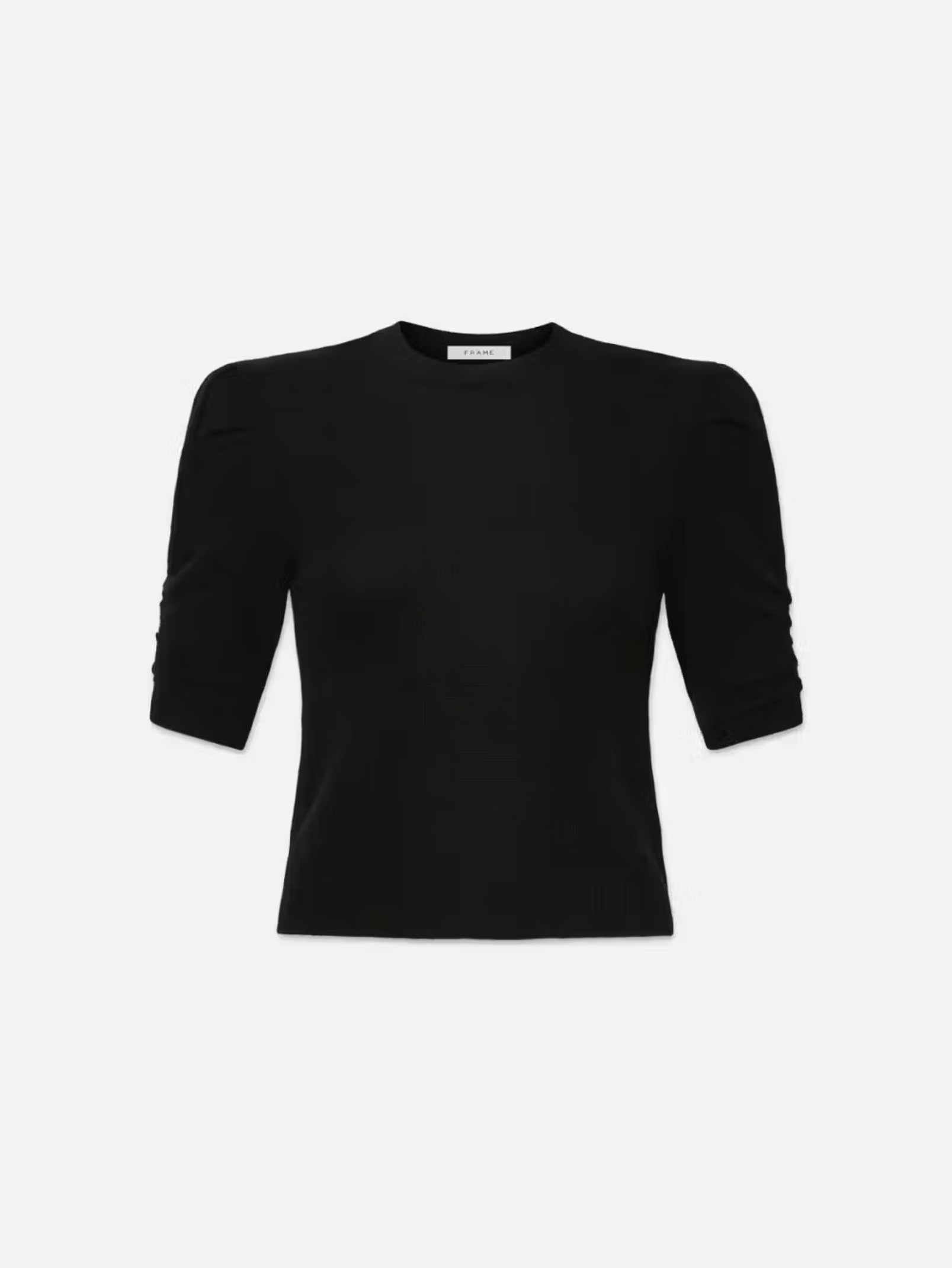 LSW1595n FRAME Ruched Sleeve Cashmere Sweater