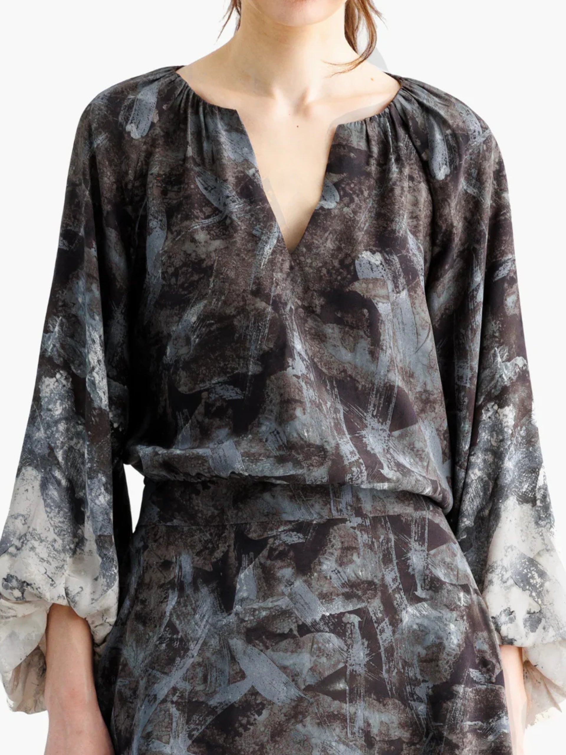 T1865-NSDY Go Silk Go Bubbled Up Blouse