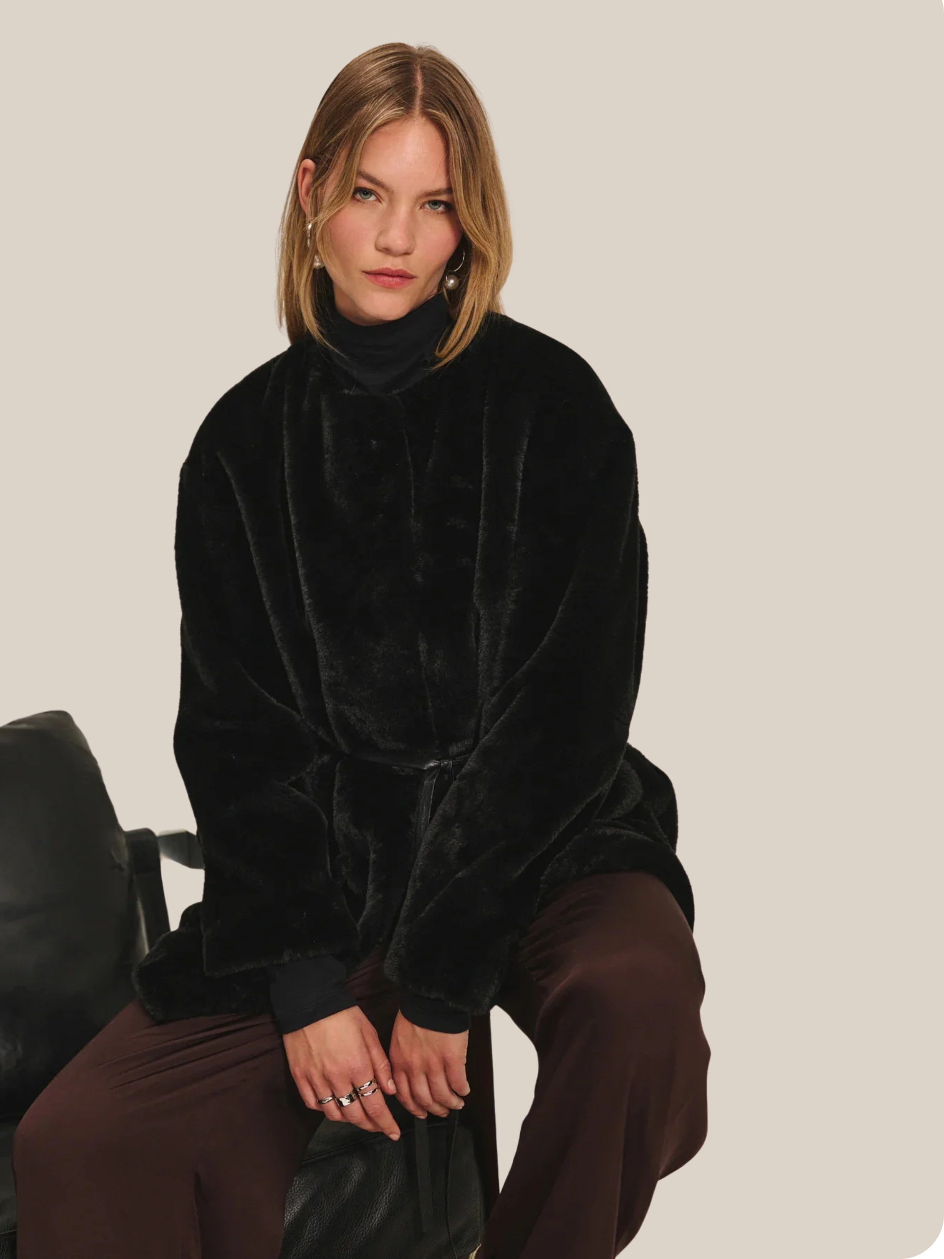 MARMONT07b VELVET Marmont luxe faux fur jacket