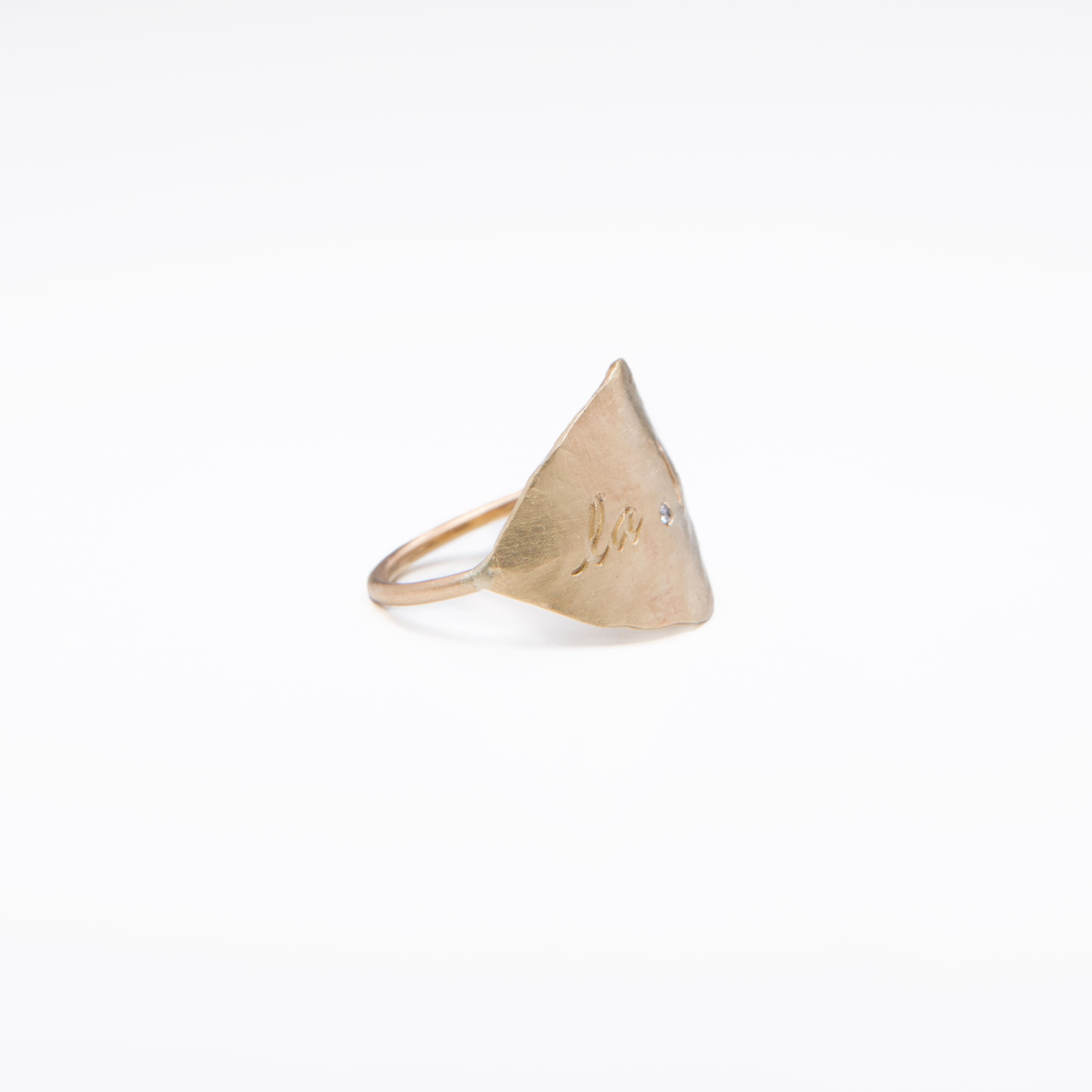 WD102 14kt La Vita Leaf Ring