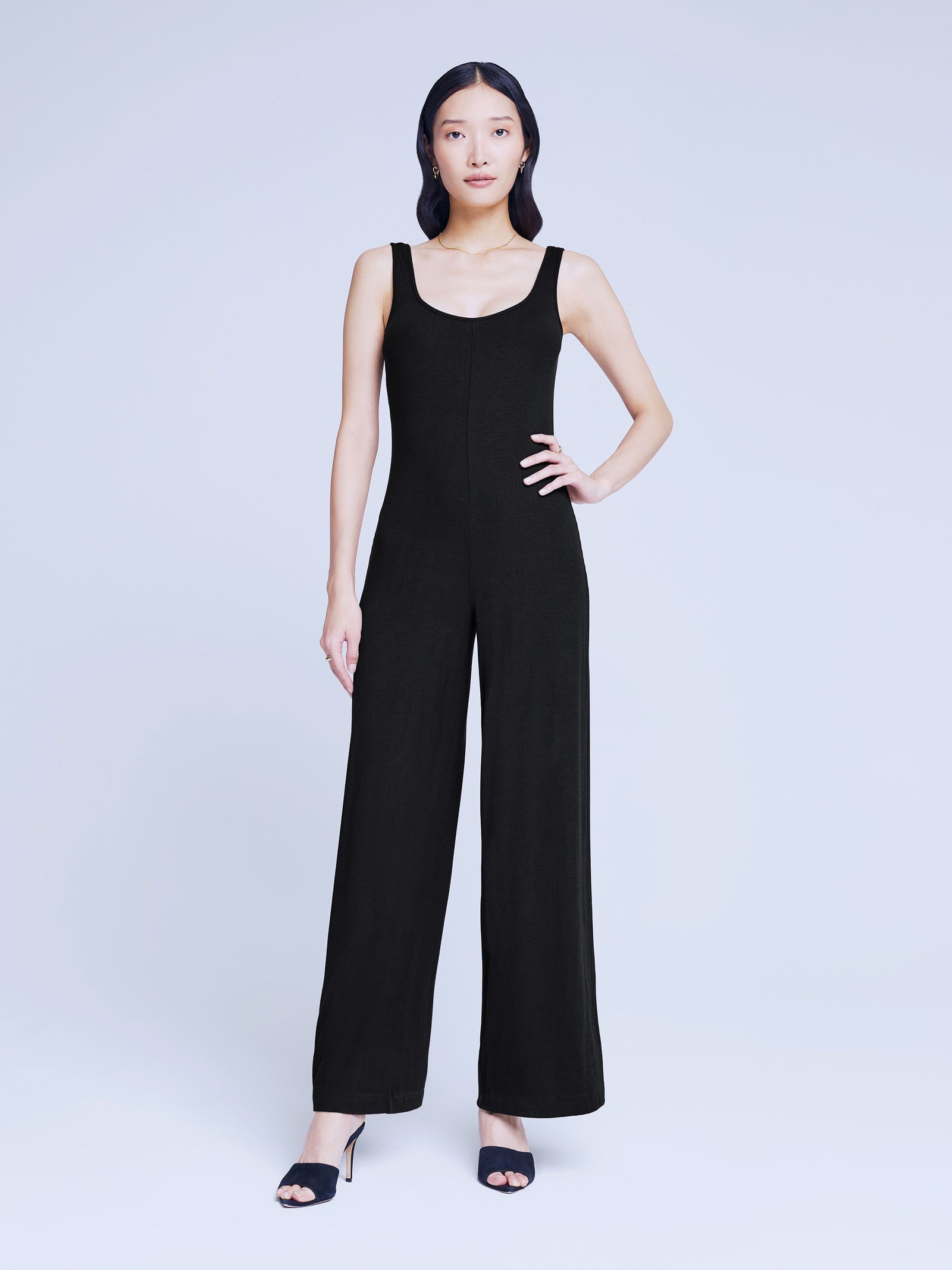 7117kmrB L'AGENCE Evette Sleeveless Jumpsuit
