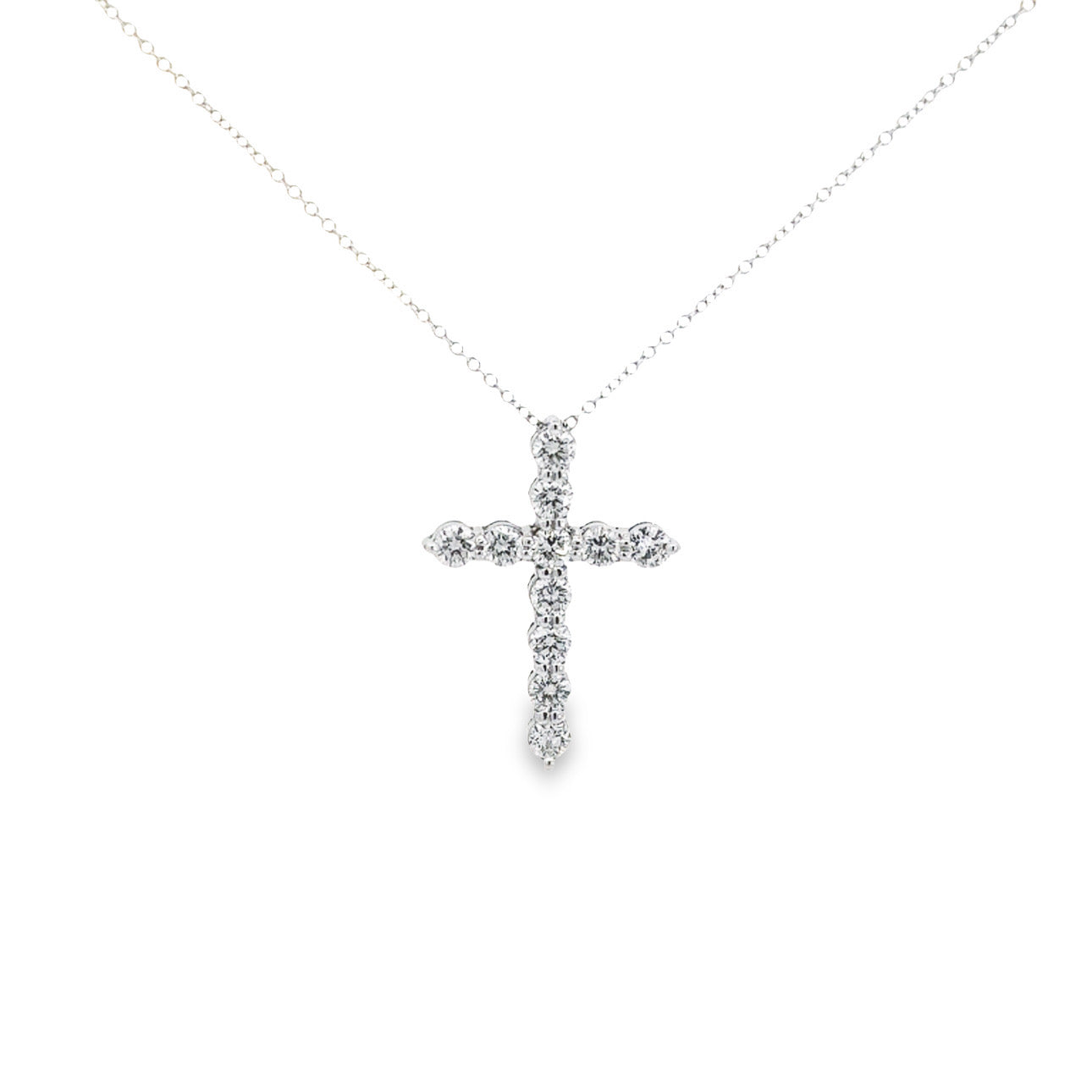 WD990 14kt Diamond Cross Necklace