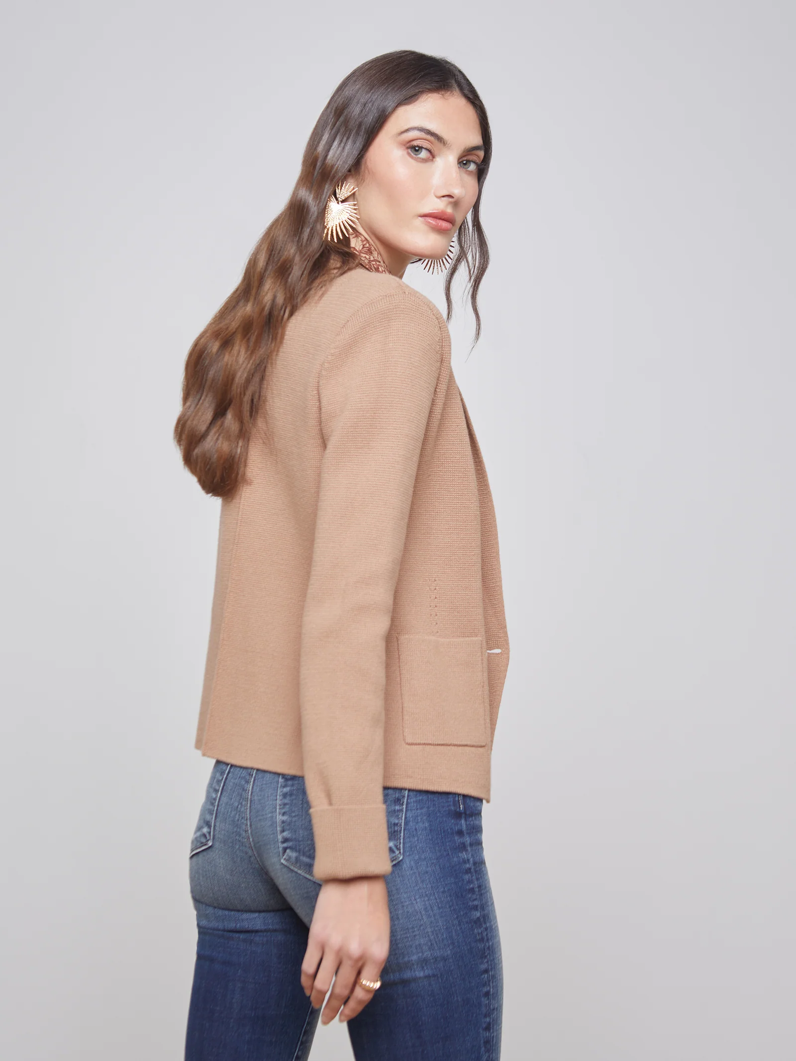 8891FBAgs L'Agence Sofia Knit Blazer