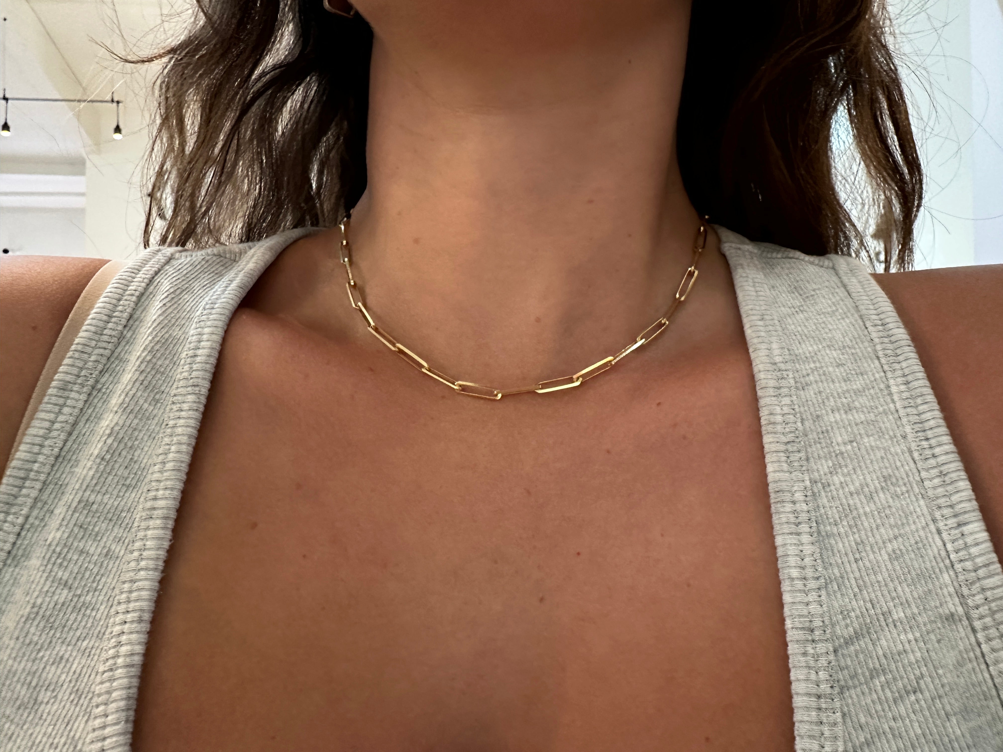 BRF12018LC 14kt Long Paper Link Chain