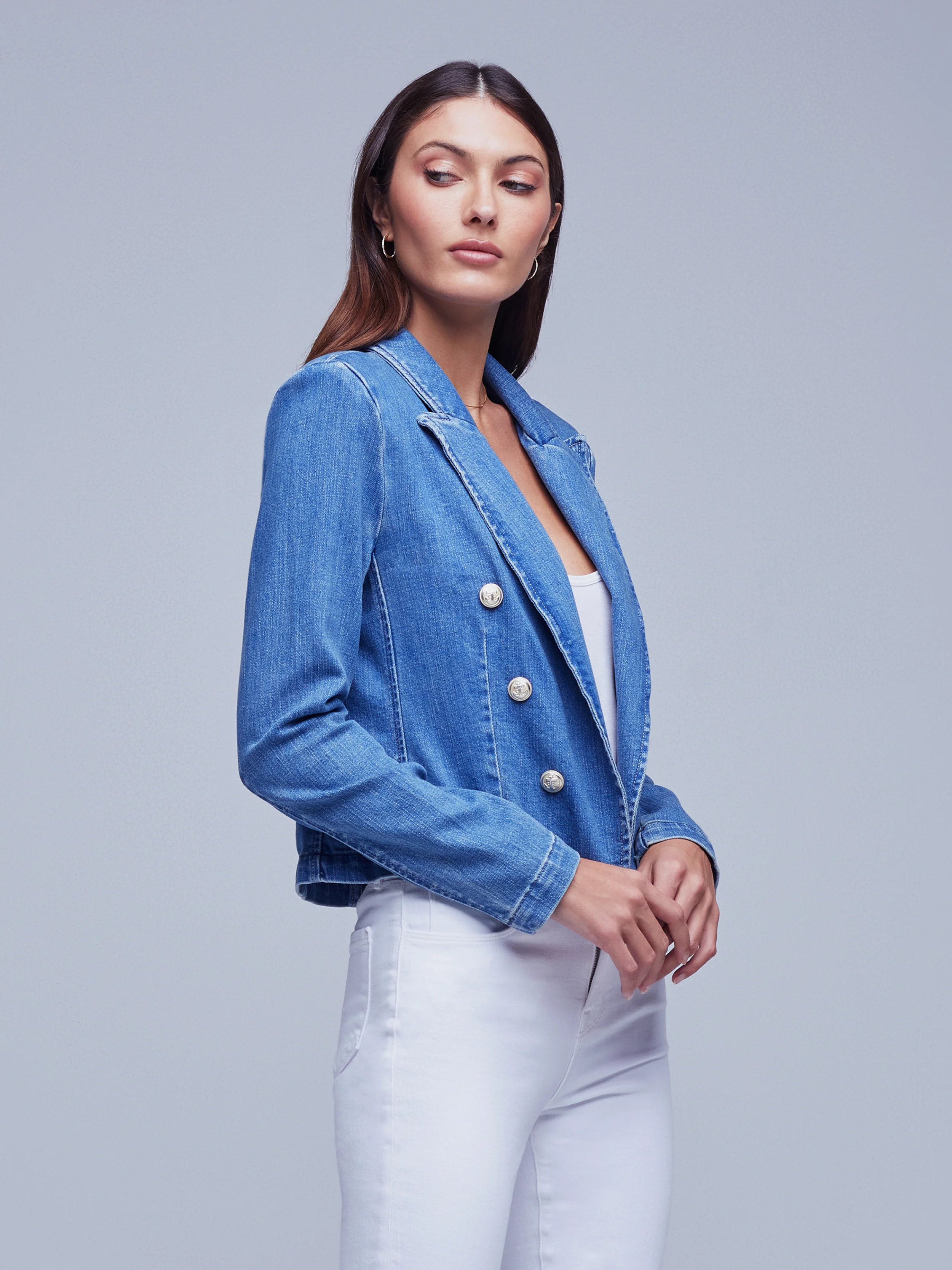 1698RDMp L'Agence Wayne Crop Double Breasted Jacket