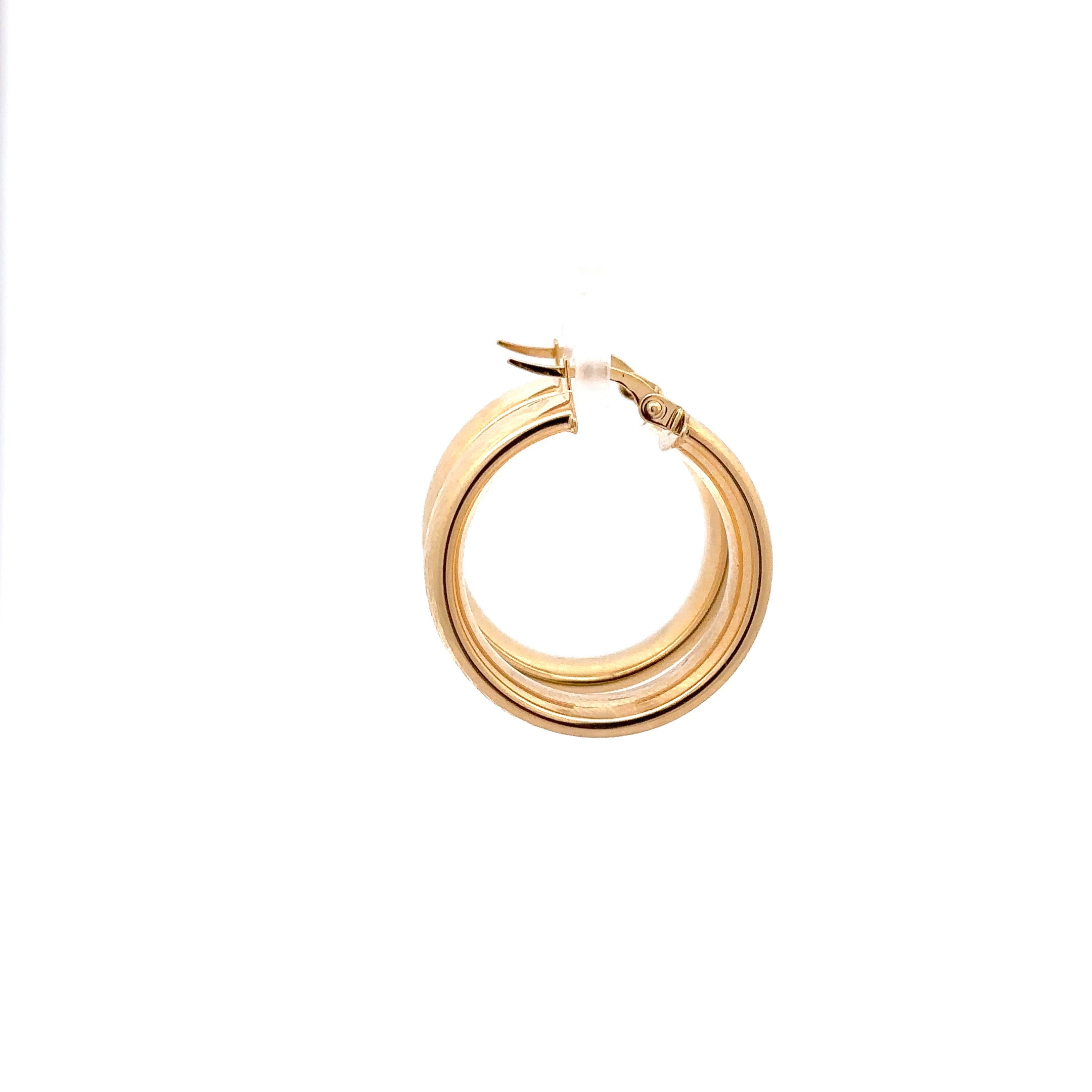 WD1148 14kt Gold Diamond Cut Hoop 1"