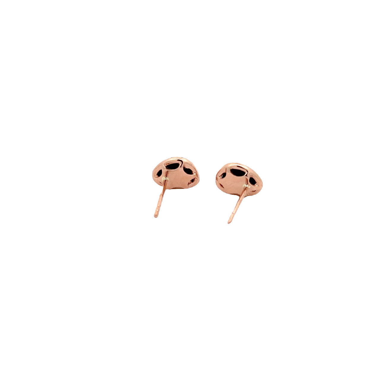 WD1164 14KT GOLD BLACK ONYX DIAMOND HALO STUDS