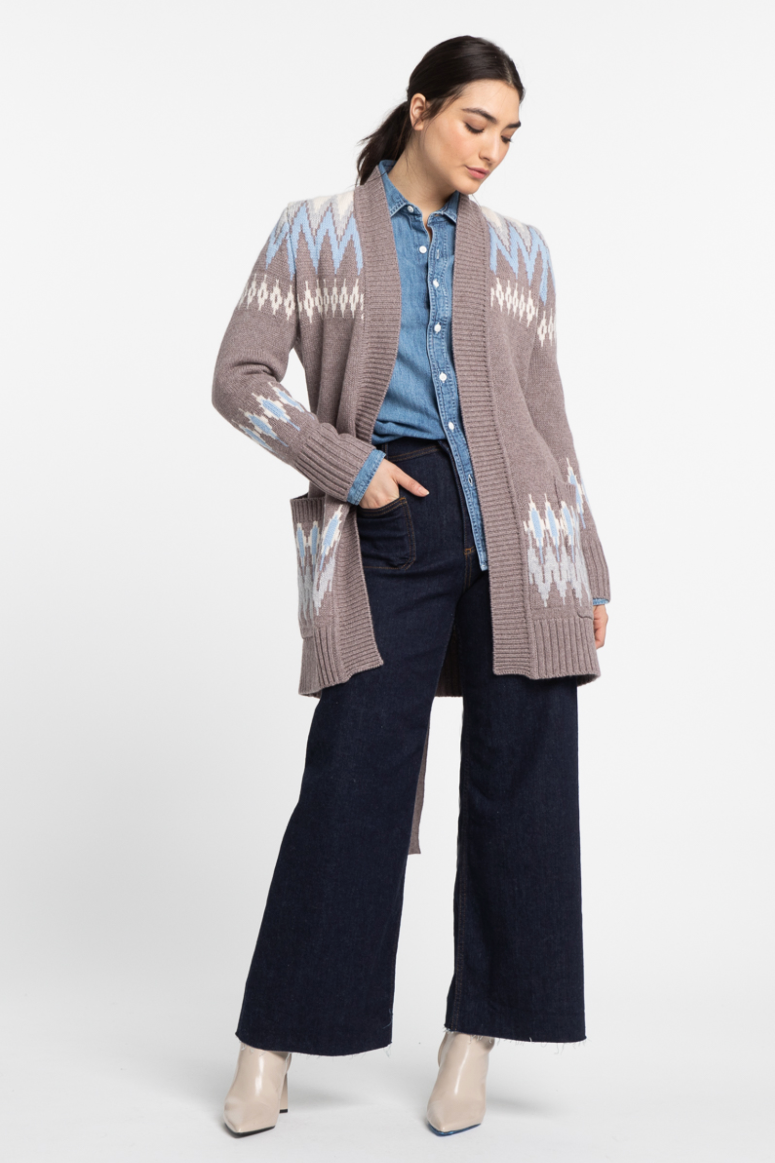 LFSJ3-146 Kinross Alpine Belted Cardigan