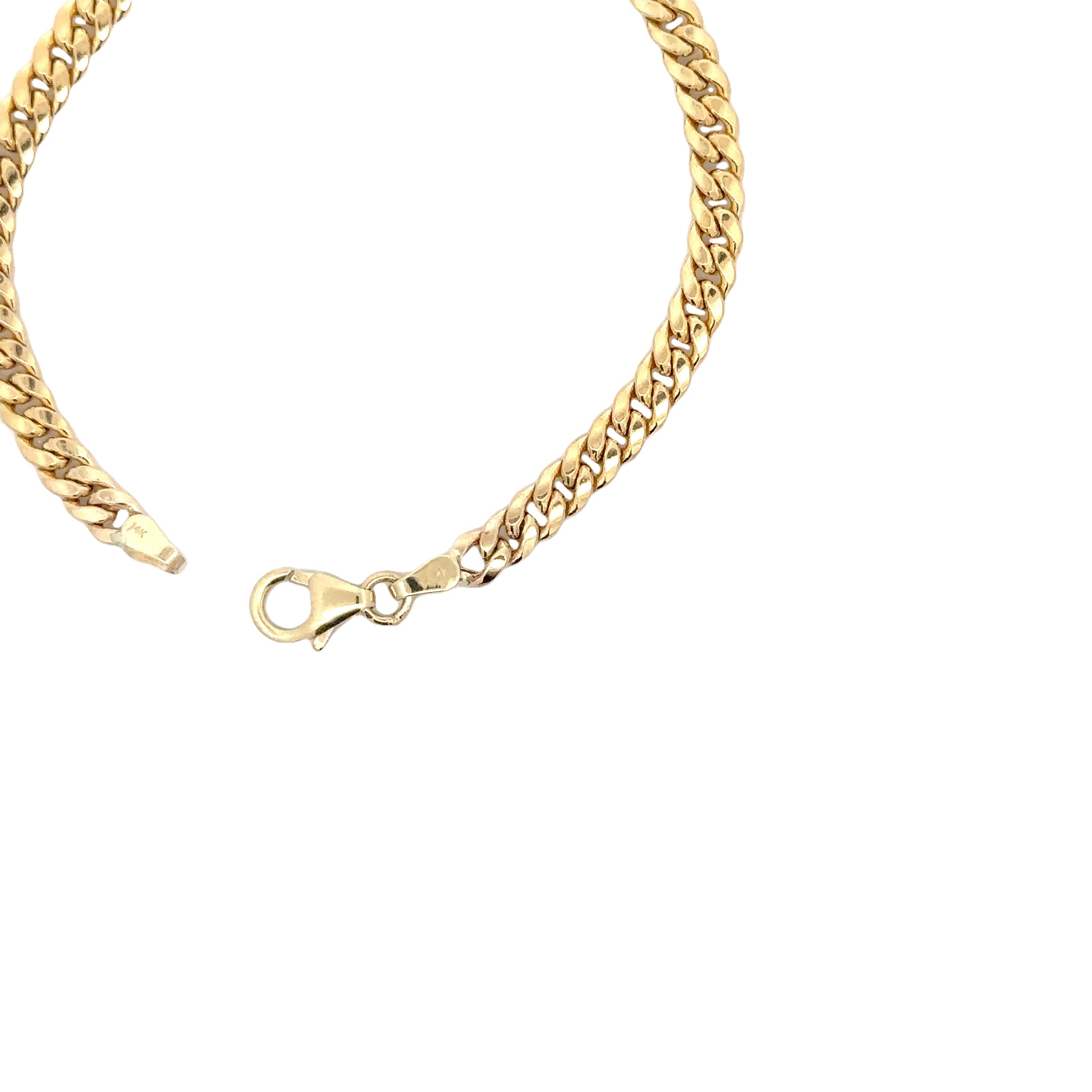 WD1764 14KT Gold White Pave Diamond Heart Bracelet