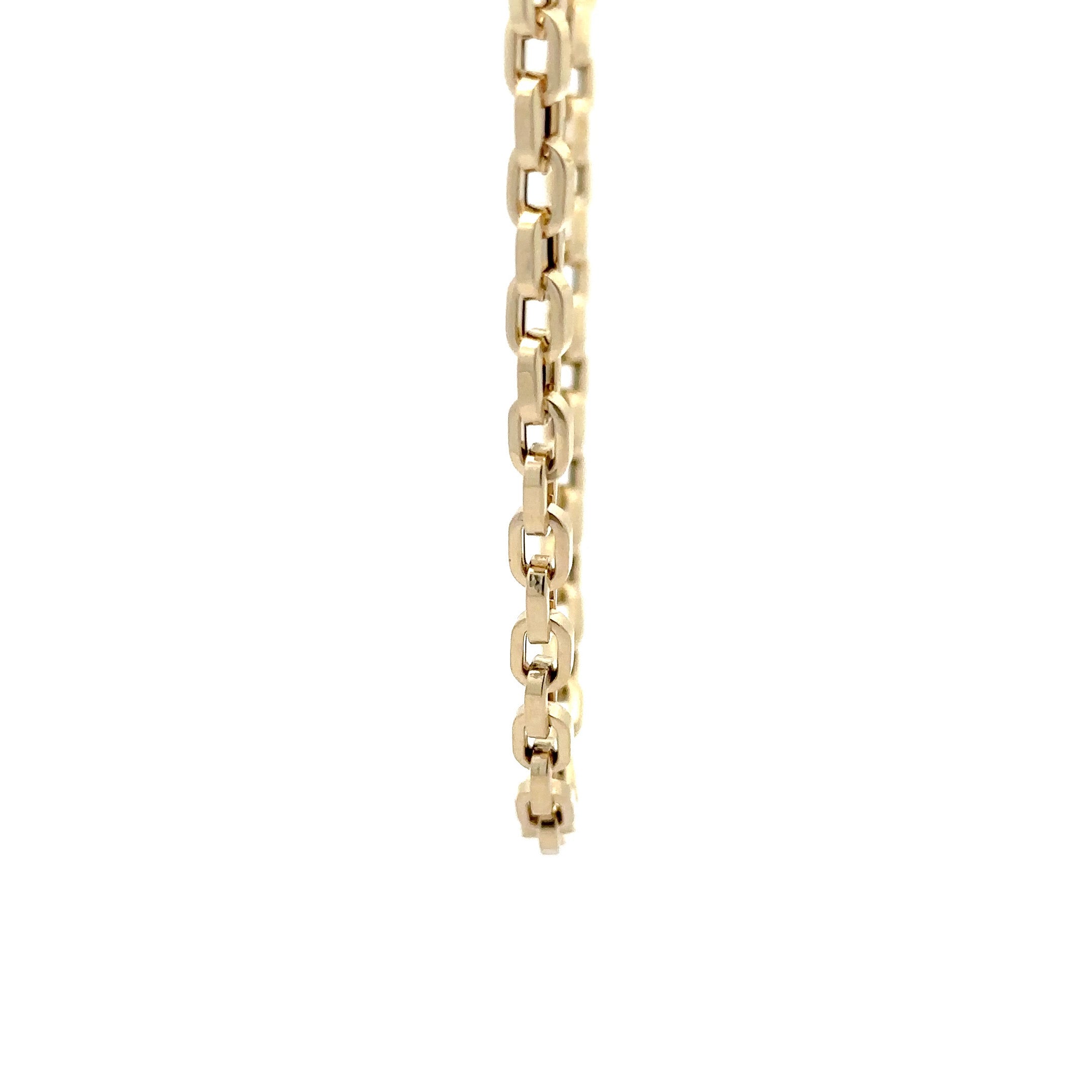 WD1176 14kt Gold Short Linked Paper Linked Chain