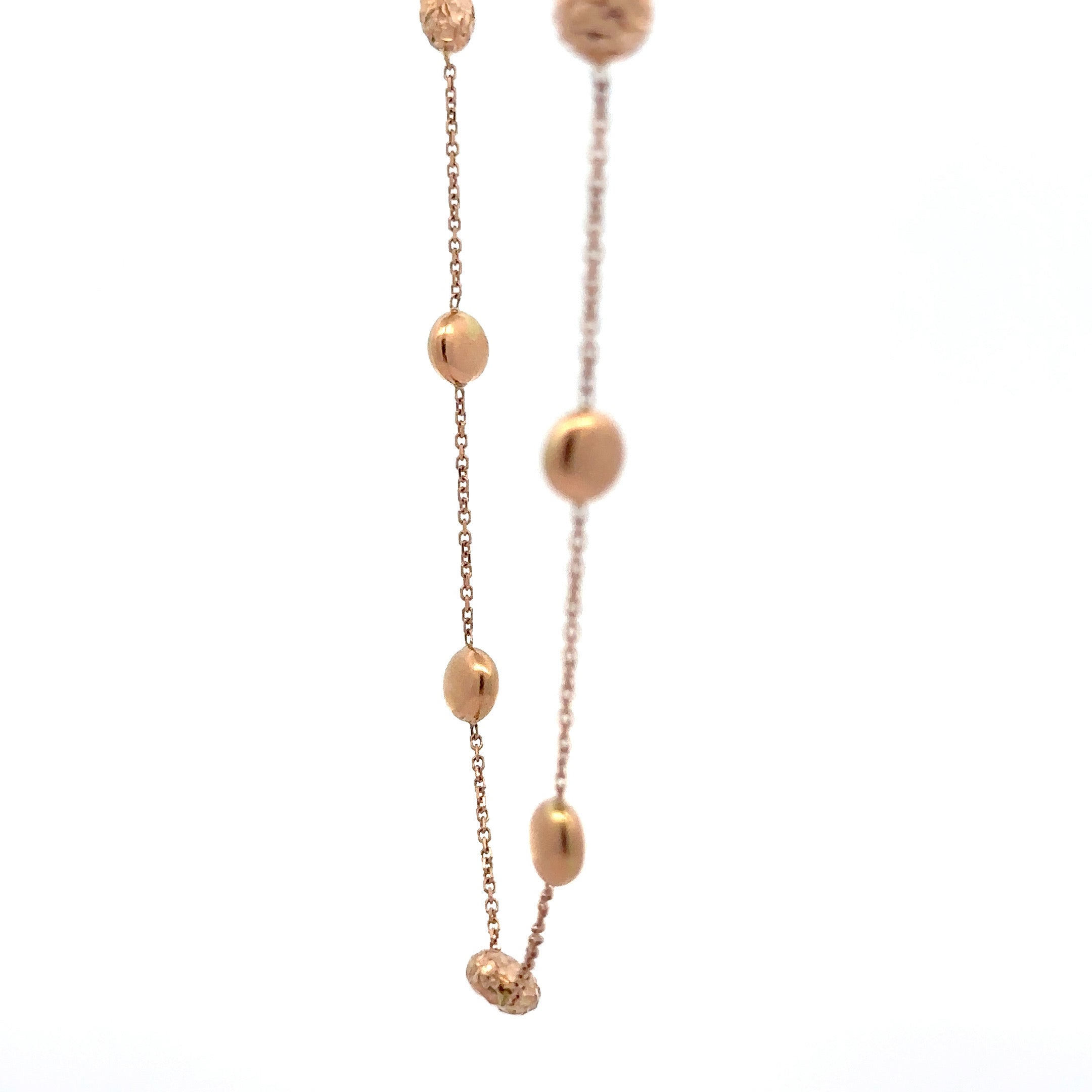 WD1184 14kt Gold Bubble Disk Necklace