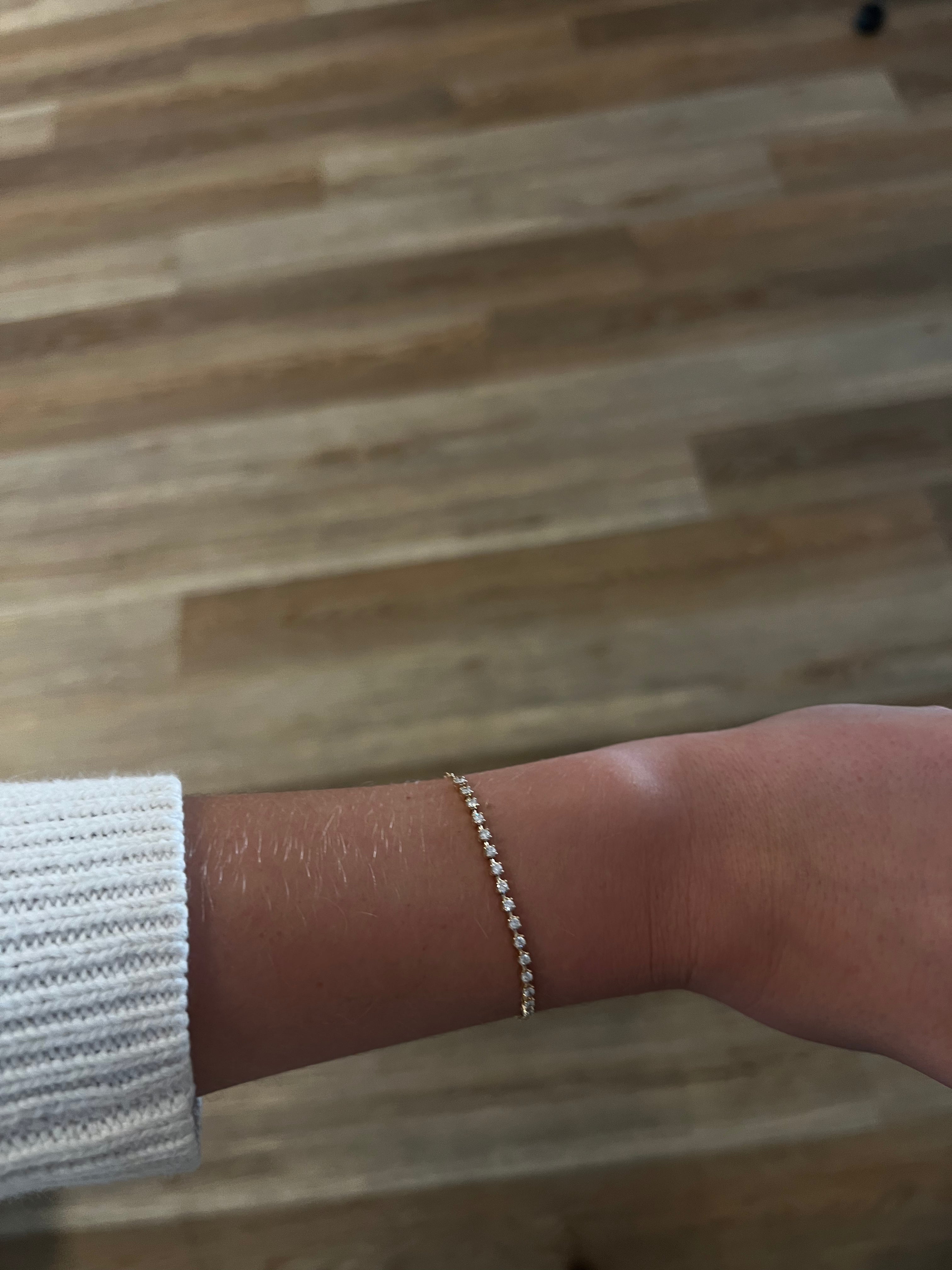 15971DWB4YNB1 14kt Gold Tennis Bracelet