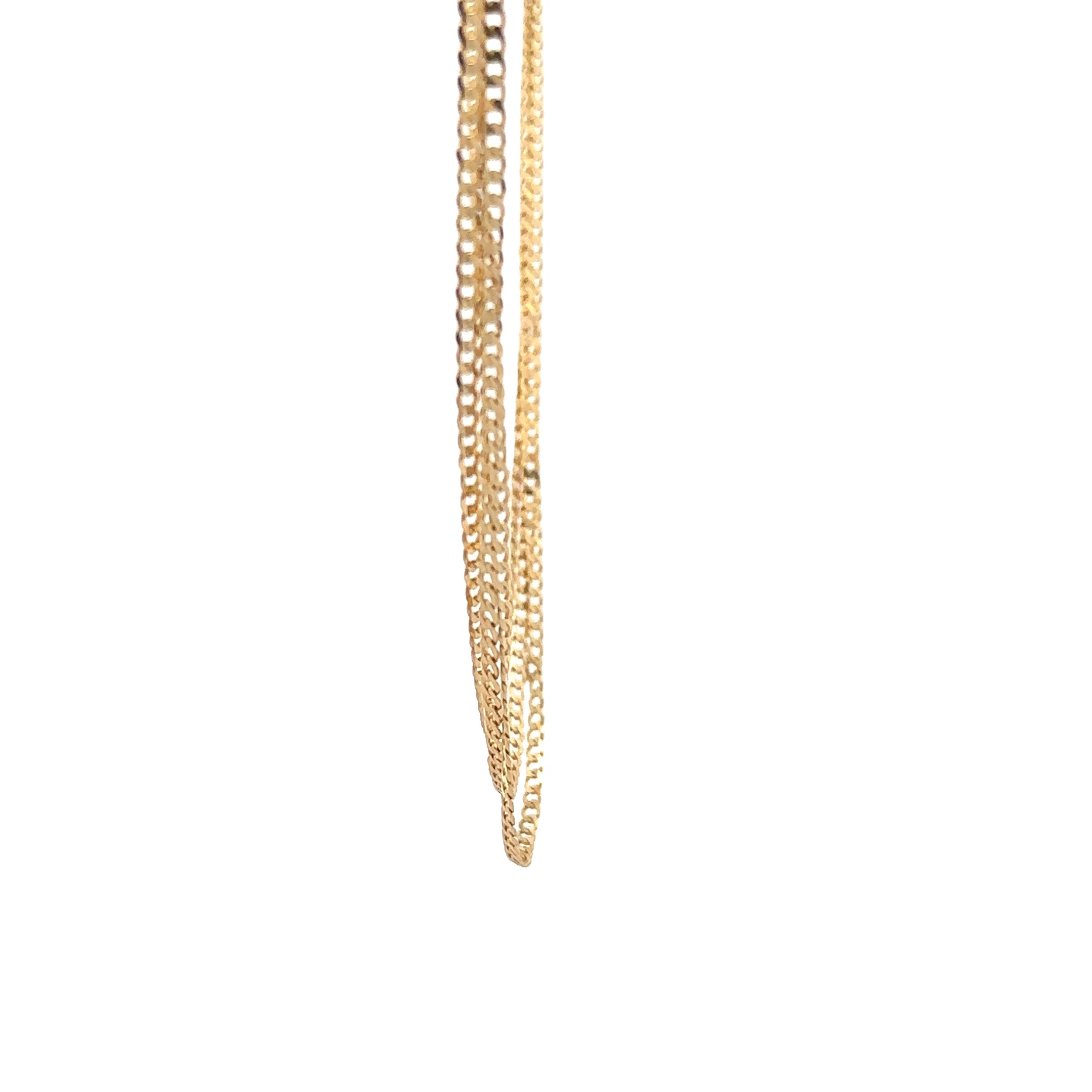 WD1768 14kt Gold Triple Flat Cable Chain