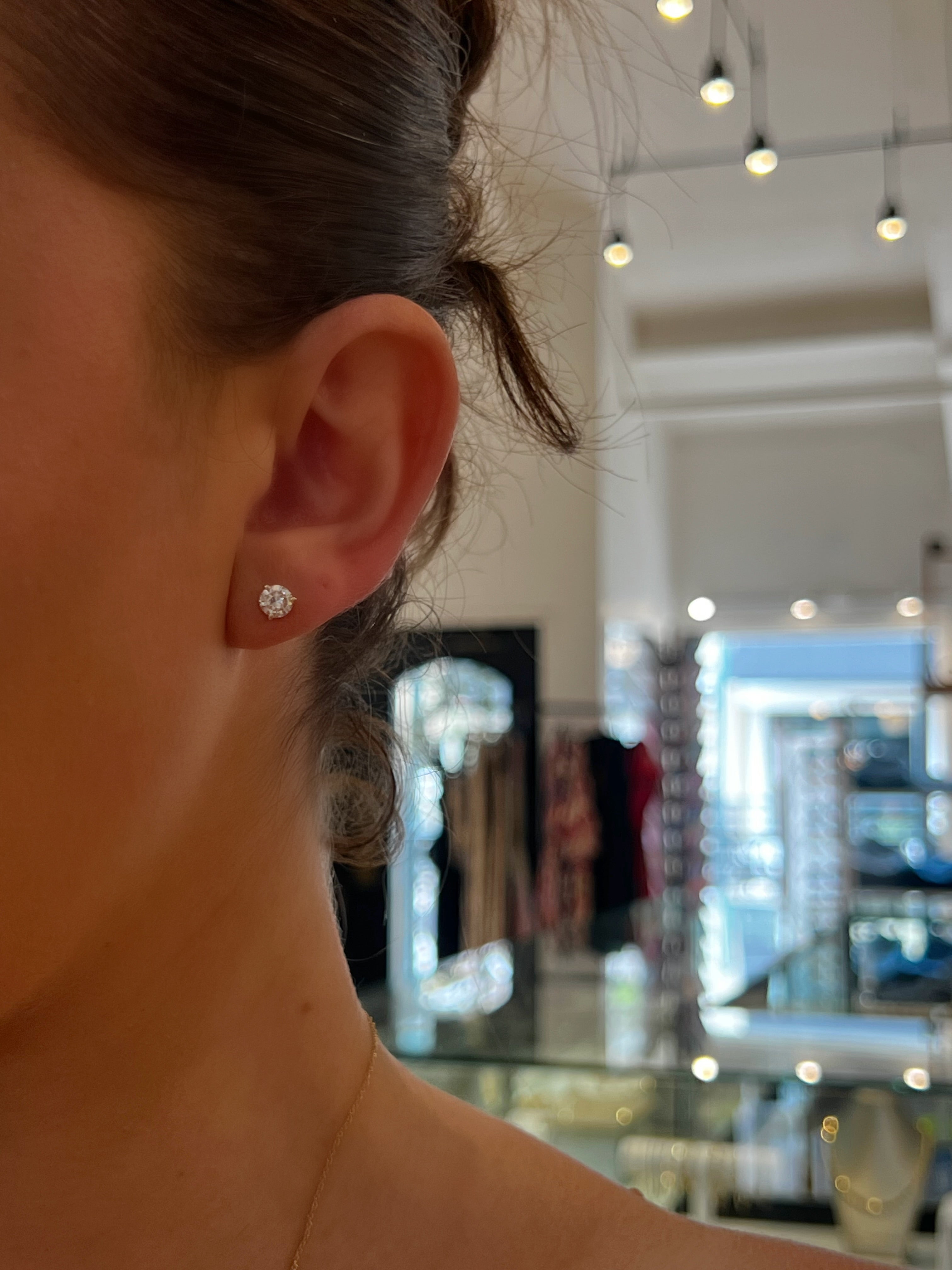 WD1952 14K Gold Lab Grown Diamond Martini Studs