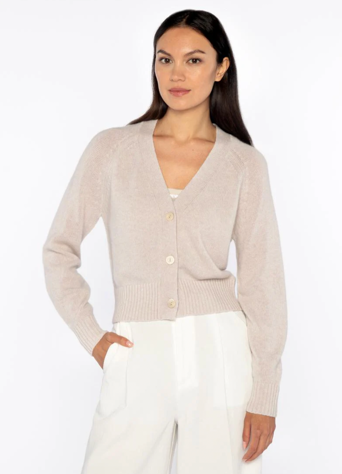 LSSCS-239 KINROSS Short Button Vee Cardigan