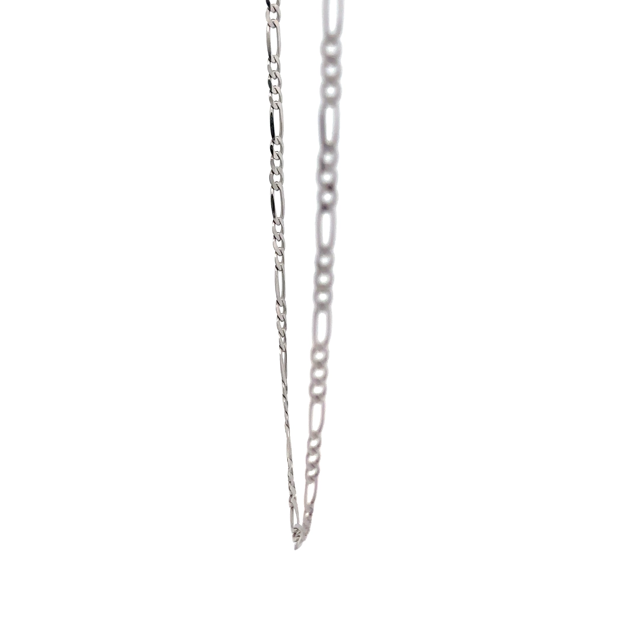 WD1767 14kt White Gold Figaro Chain