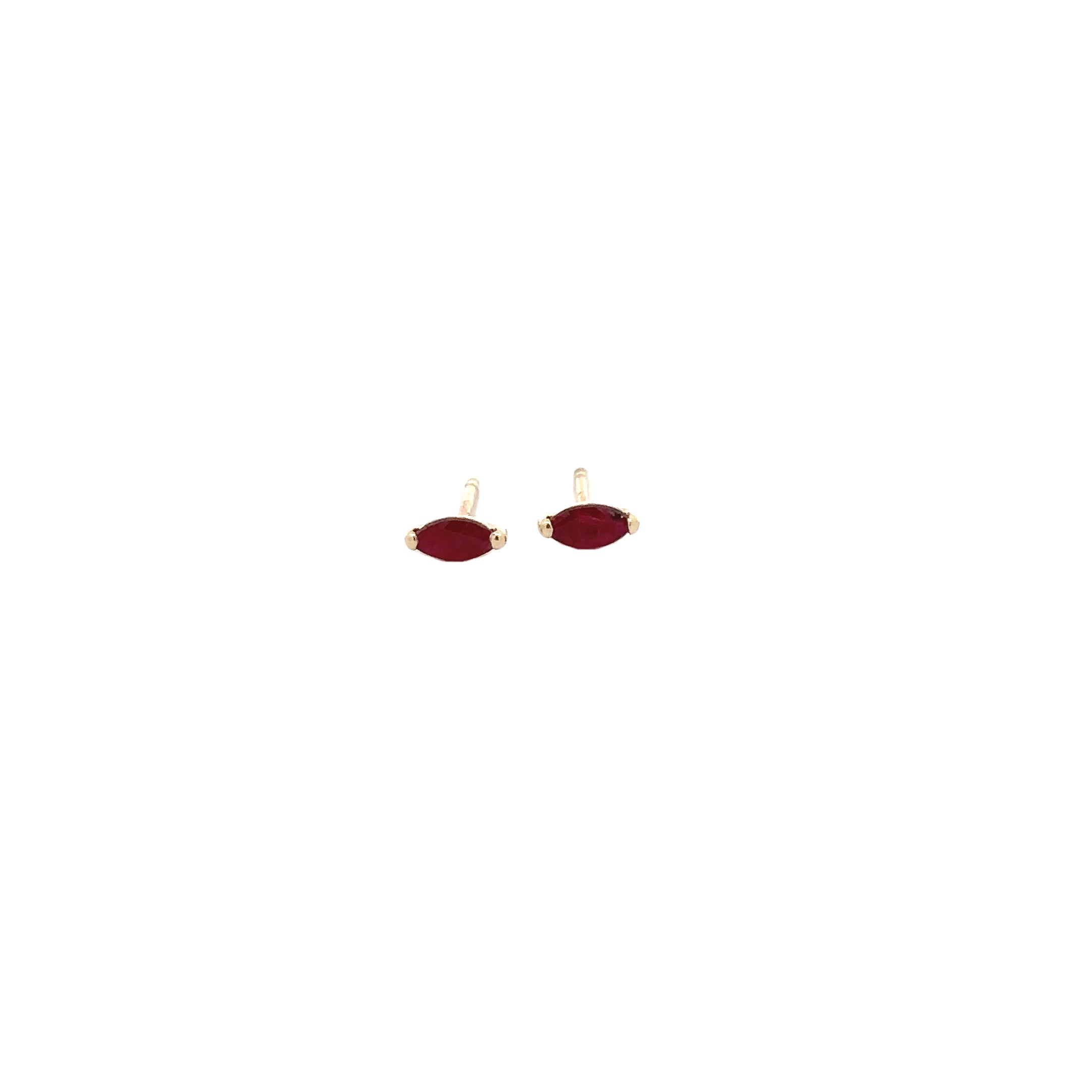 WD1775 14kt gold Ruby Marquise Stud Earrings