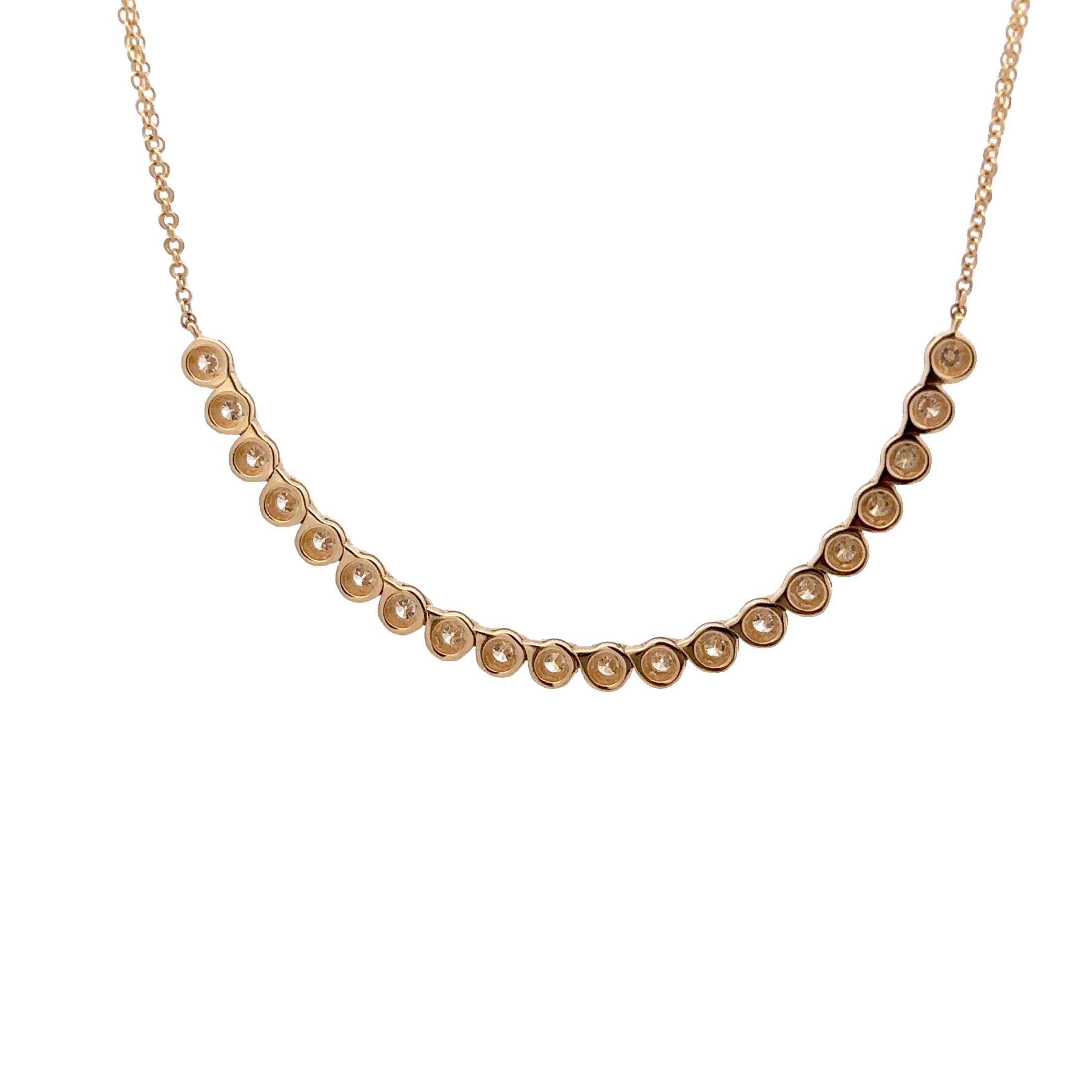 WD1779 14kt Gold Diamond Tennis Necklace