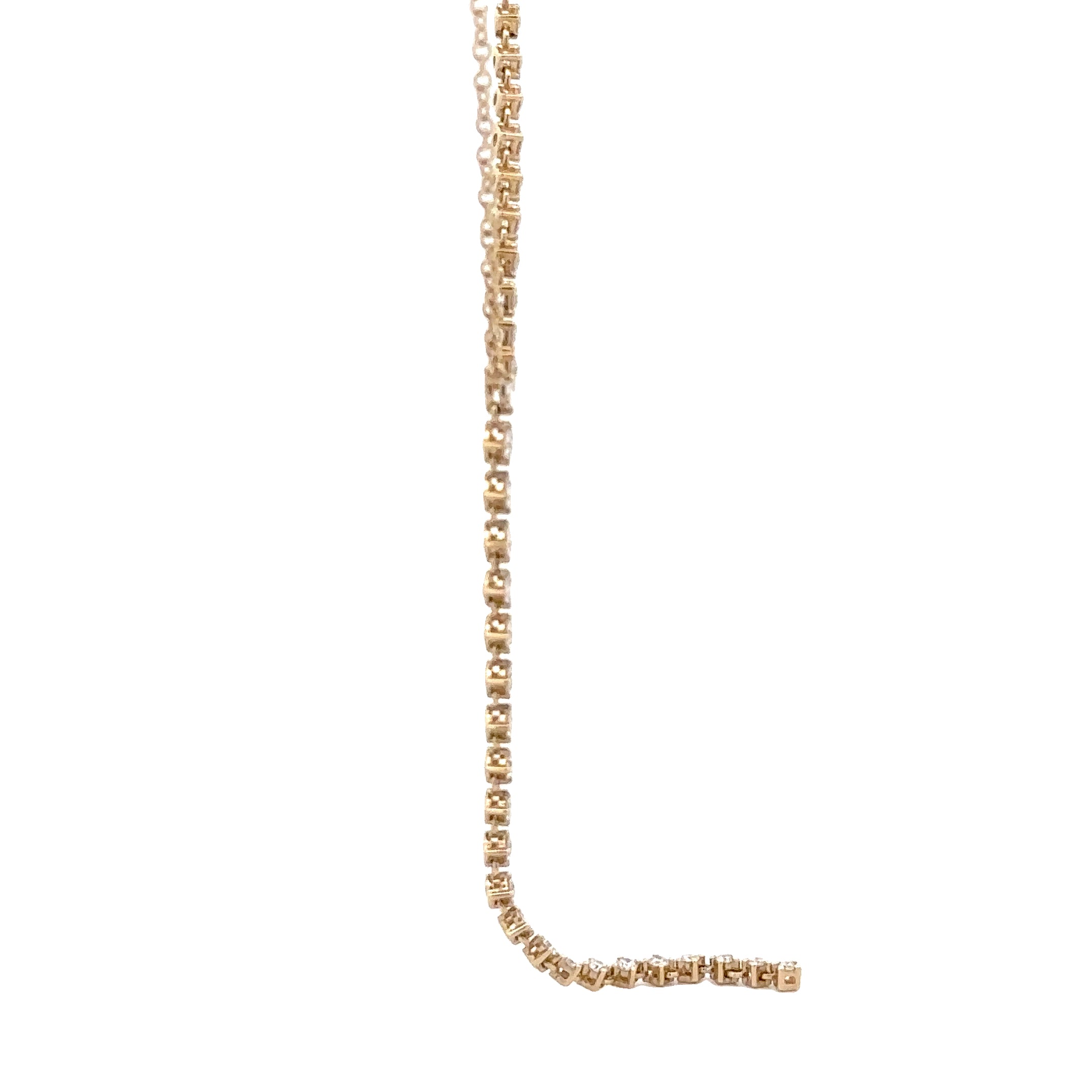 WD1785 14kt Gold Diamond Lariat Necklace