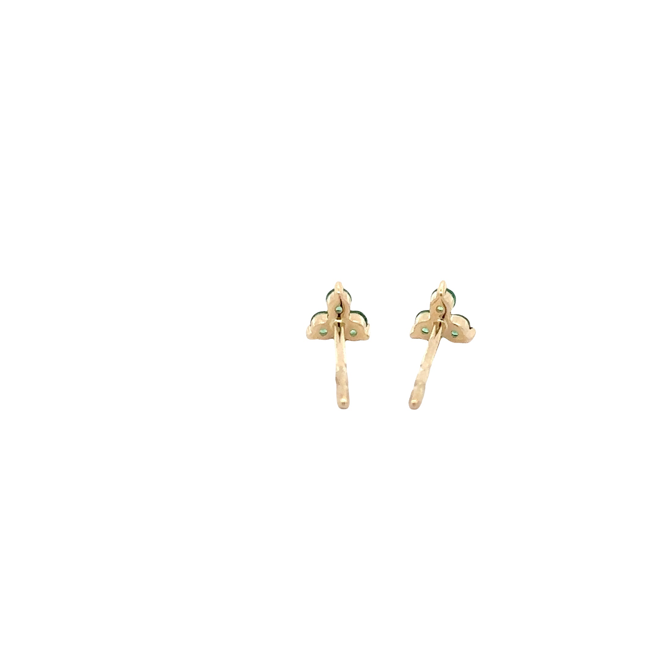 WD1817 14kt Gold Green Emerald Studs