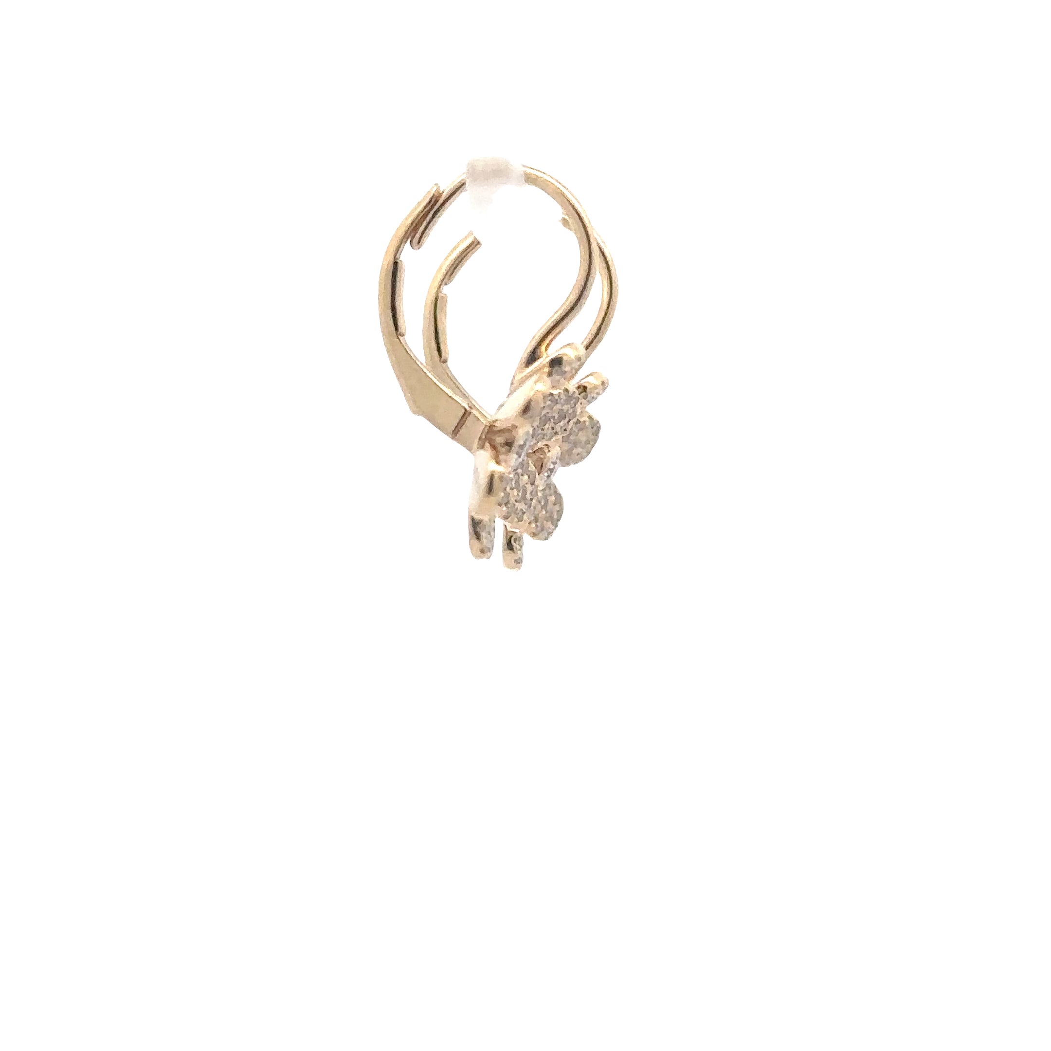 WD1832 Diamond Daisy Leverback earrings