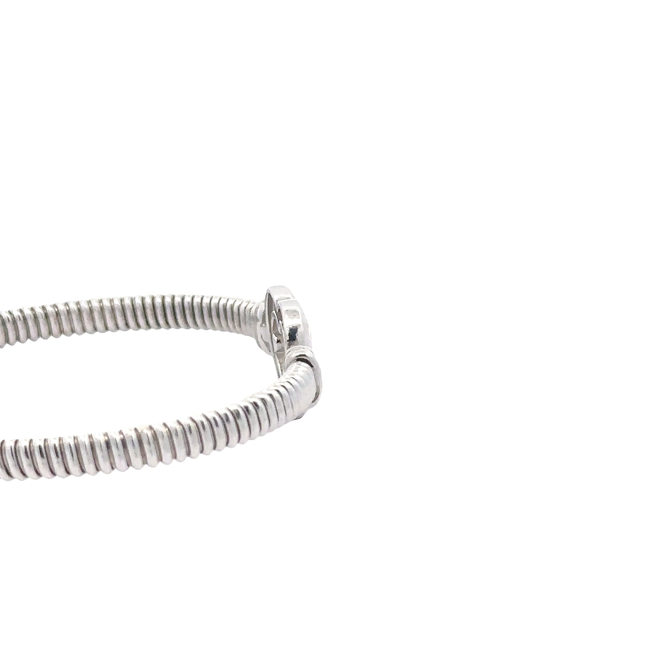 SSGAS107H Sterling Silver Cuff Bracelet with Heart Detail