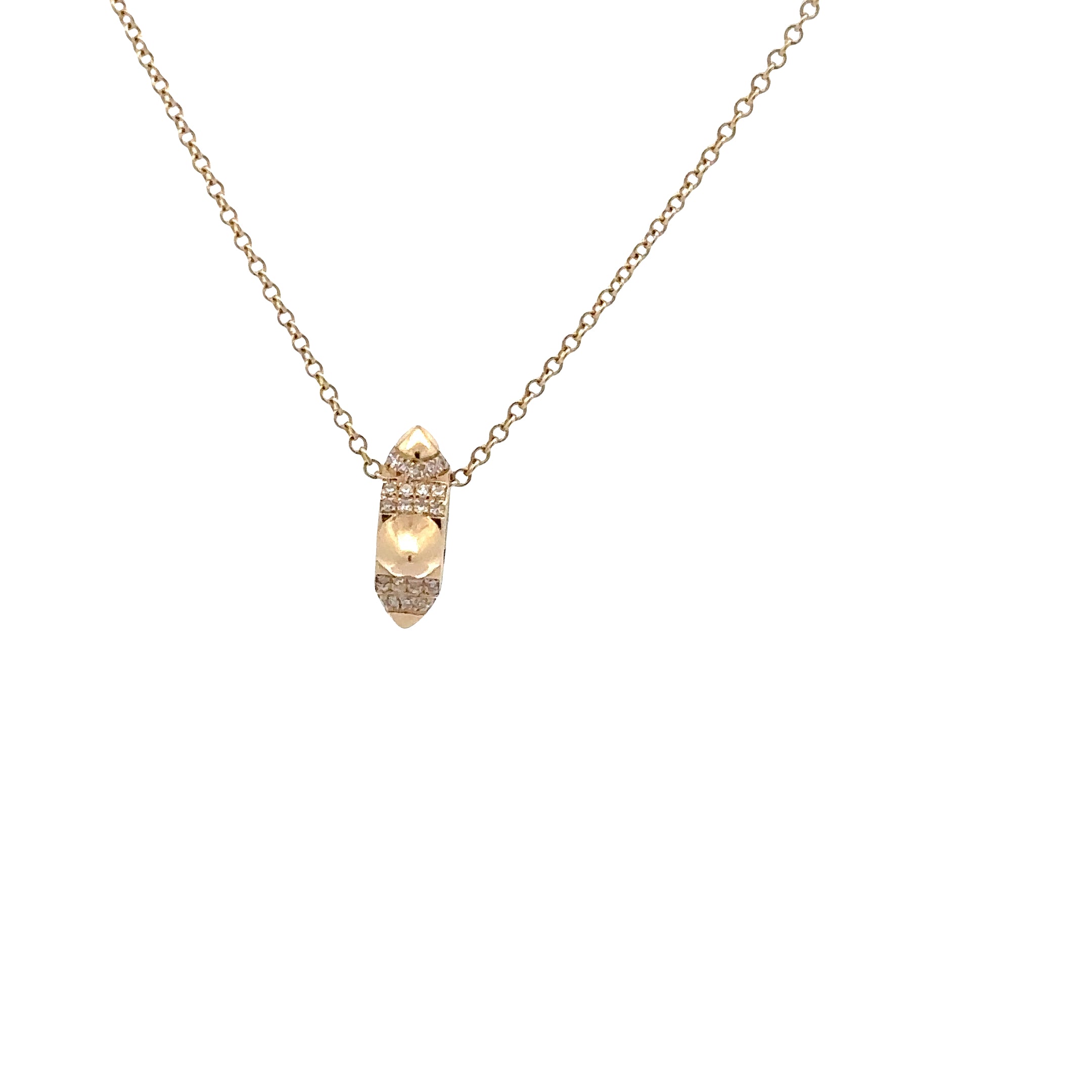 WD1856 14kt Gold 4 Spike Barrel with Diamond Detail