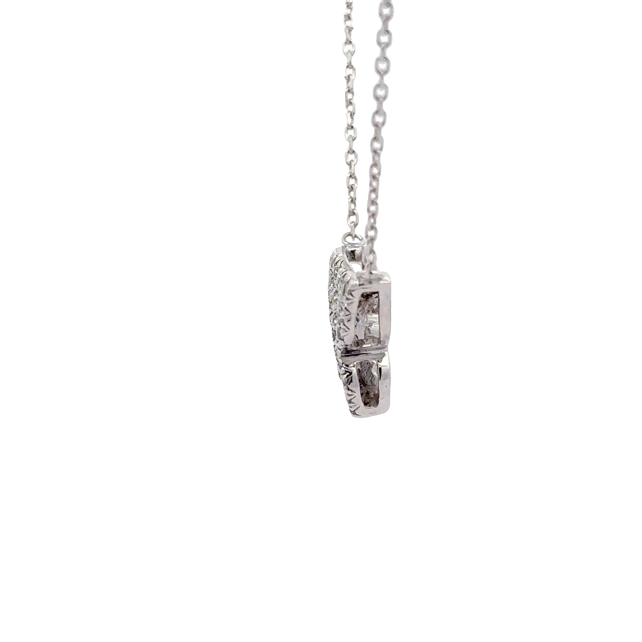 WD1874 14kt God Pave Diamond Bitterfly Necklace
