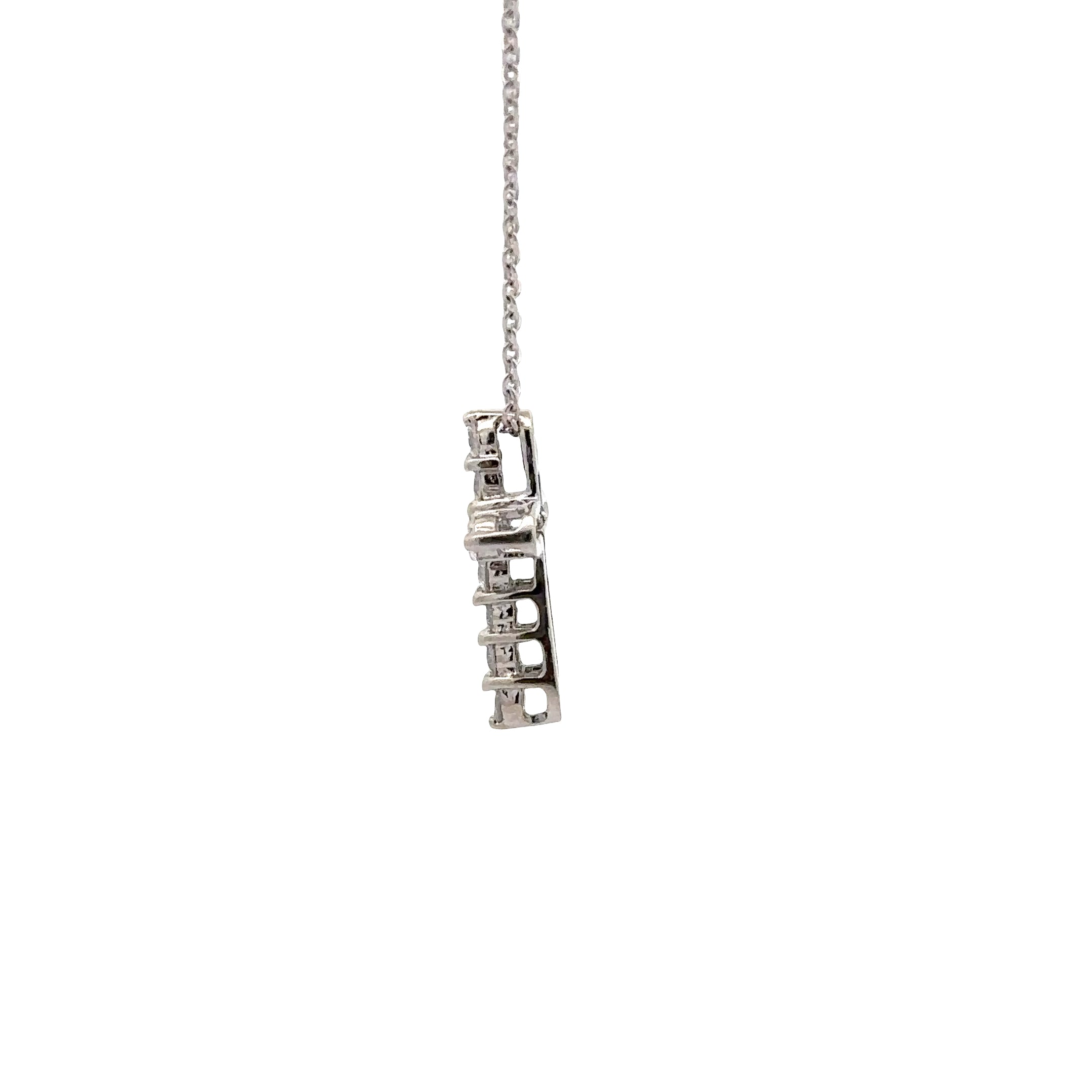 WD1880 14kt Gold Shard Prong Diamond Cross