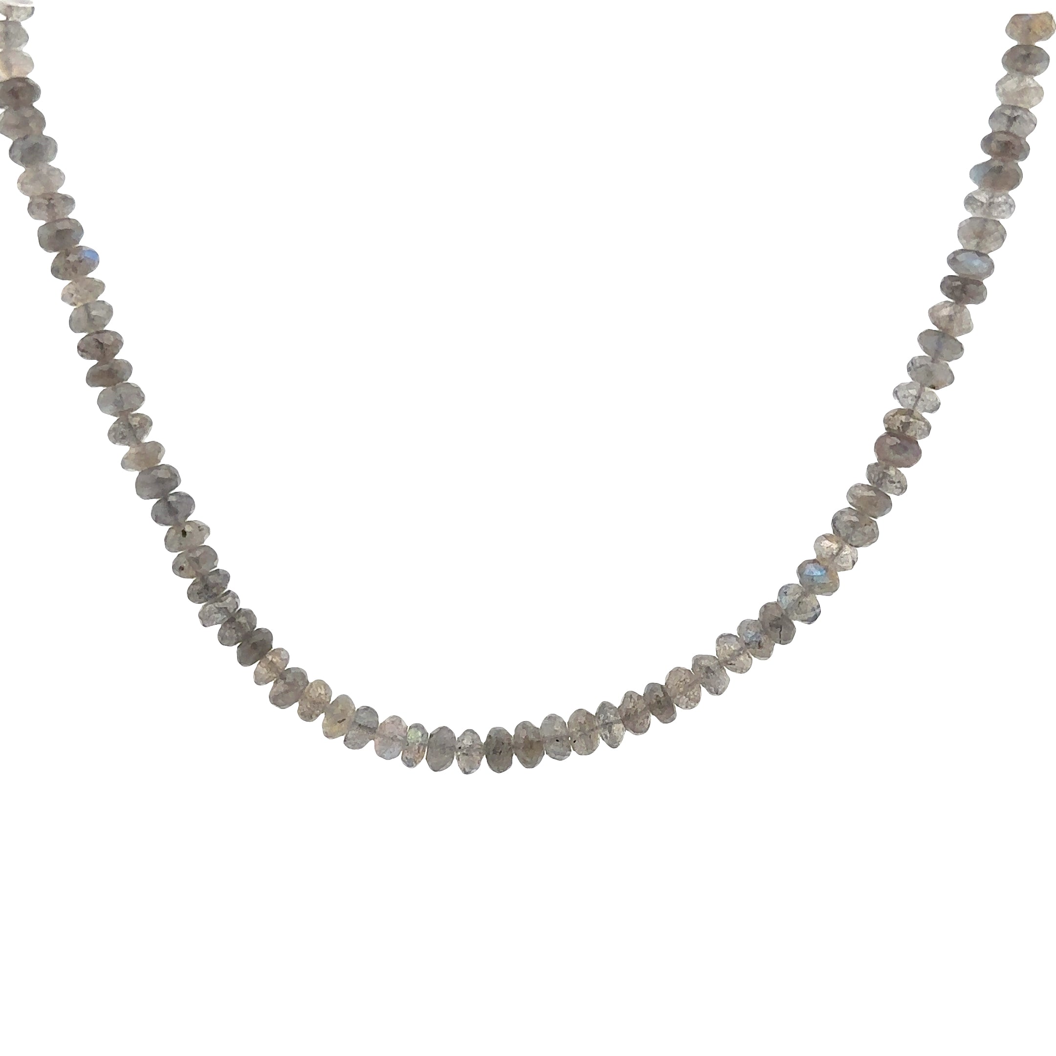 WD1930 Faceted Labradorite Necklace — 14K Yellow Gold