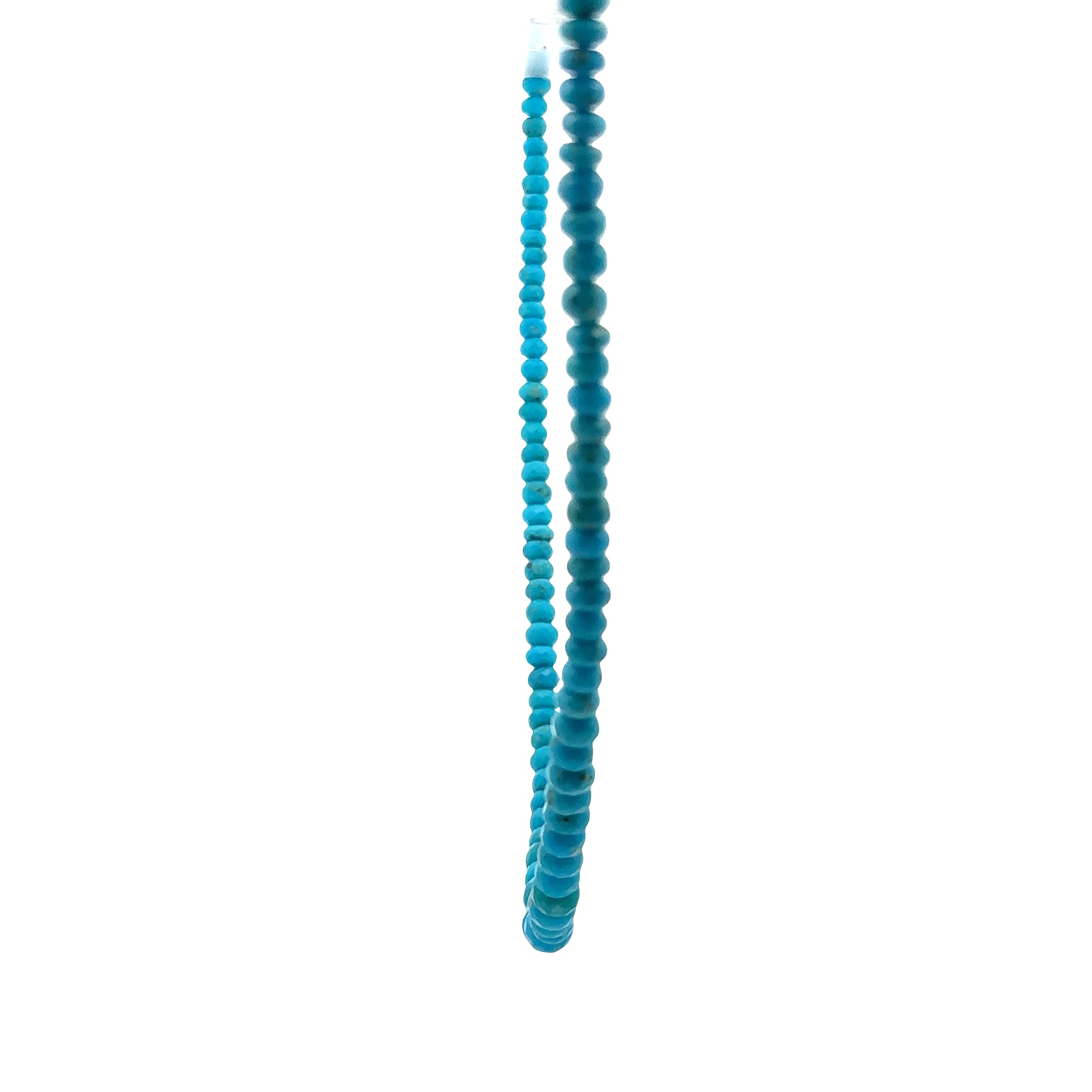 WD1931 Faceted Turquoise Necklace — 14K Yellow Gold