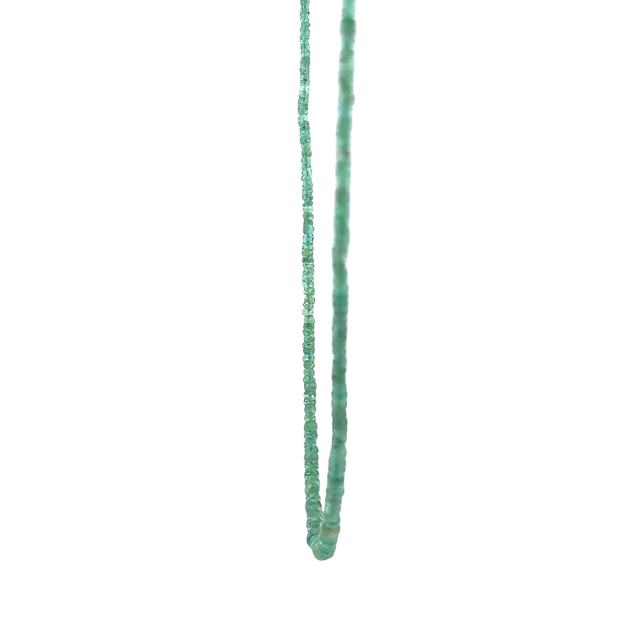 WD1932 Faceted Emerald Necklace — 14K Yellow Gold