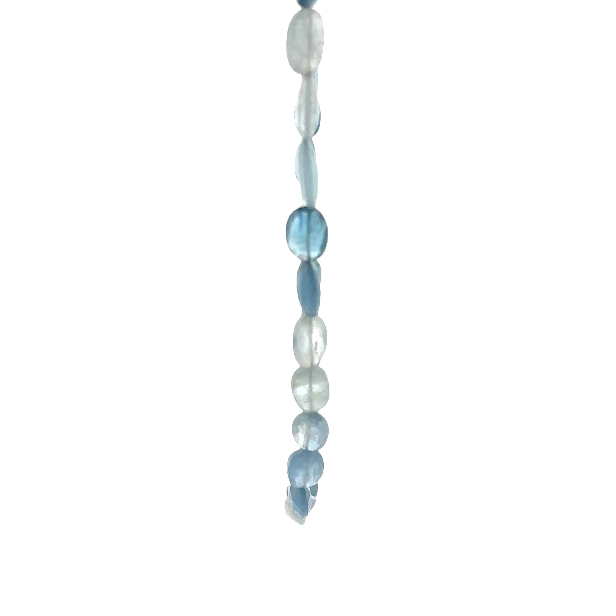 WD1934 Aqua Beaded Necklace — 14K Yellow Gold