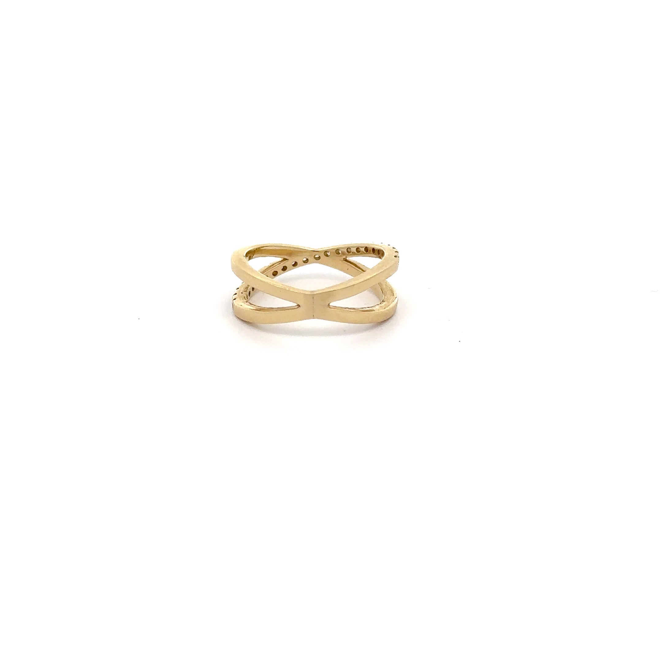 WD103-W The 'X' Kiss Ring