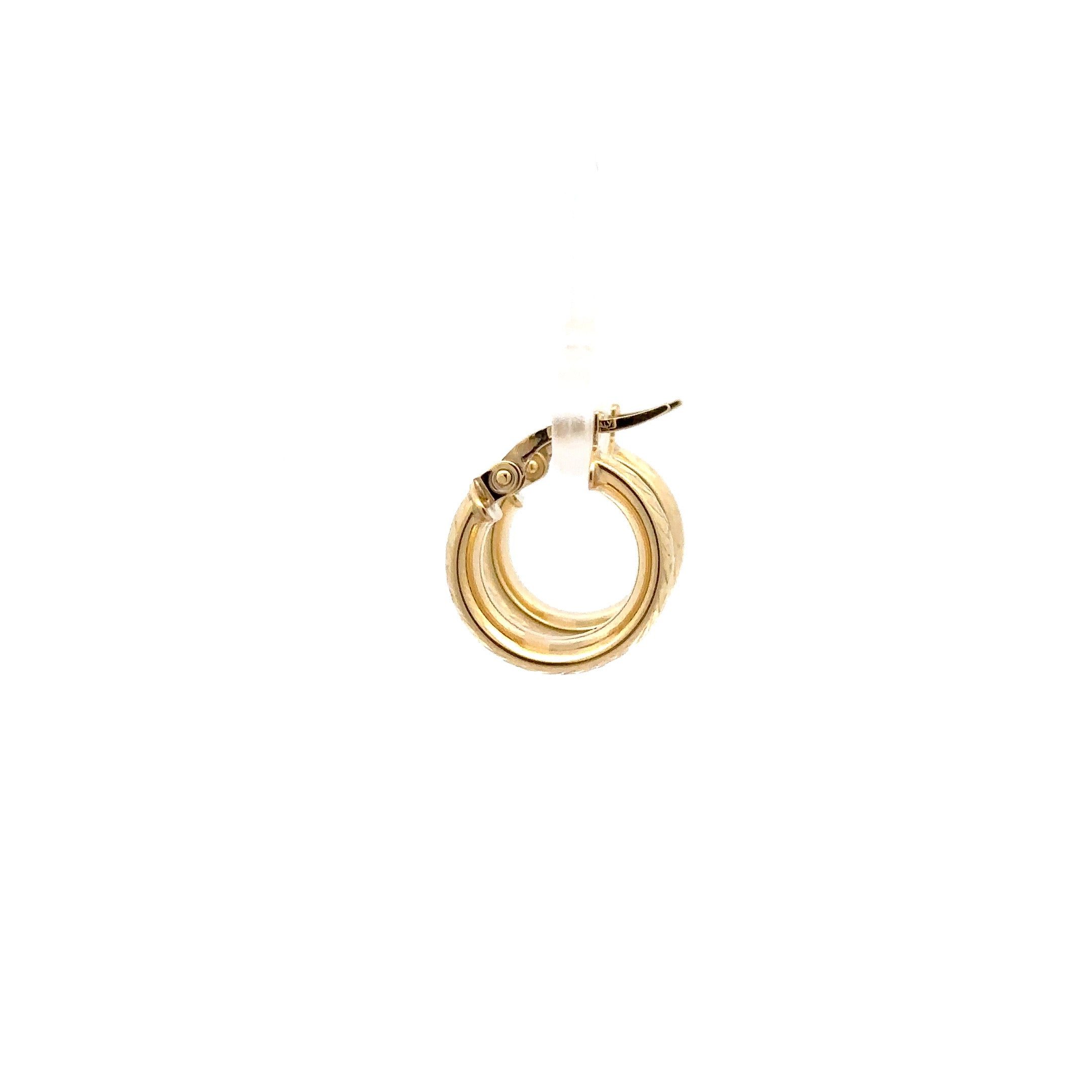 WD1209 14kt Diamond Cut Hoops Xsmal