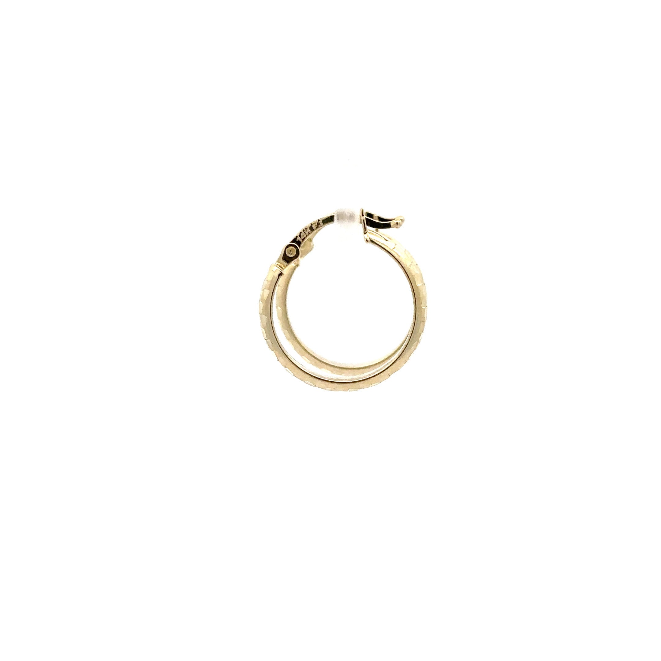 WD1210 14kt Diamond Cut Hoops 3/4 Inch