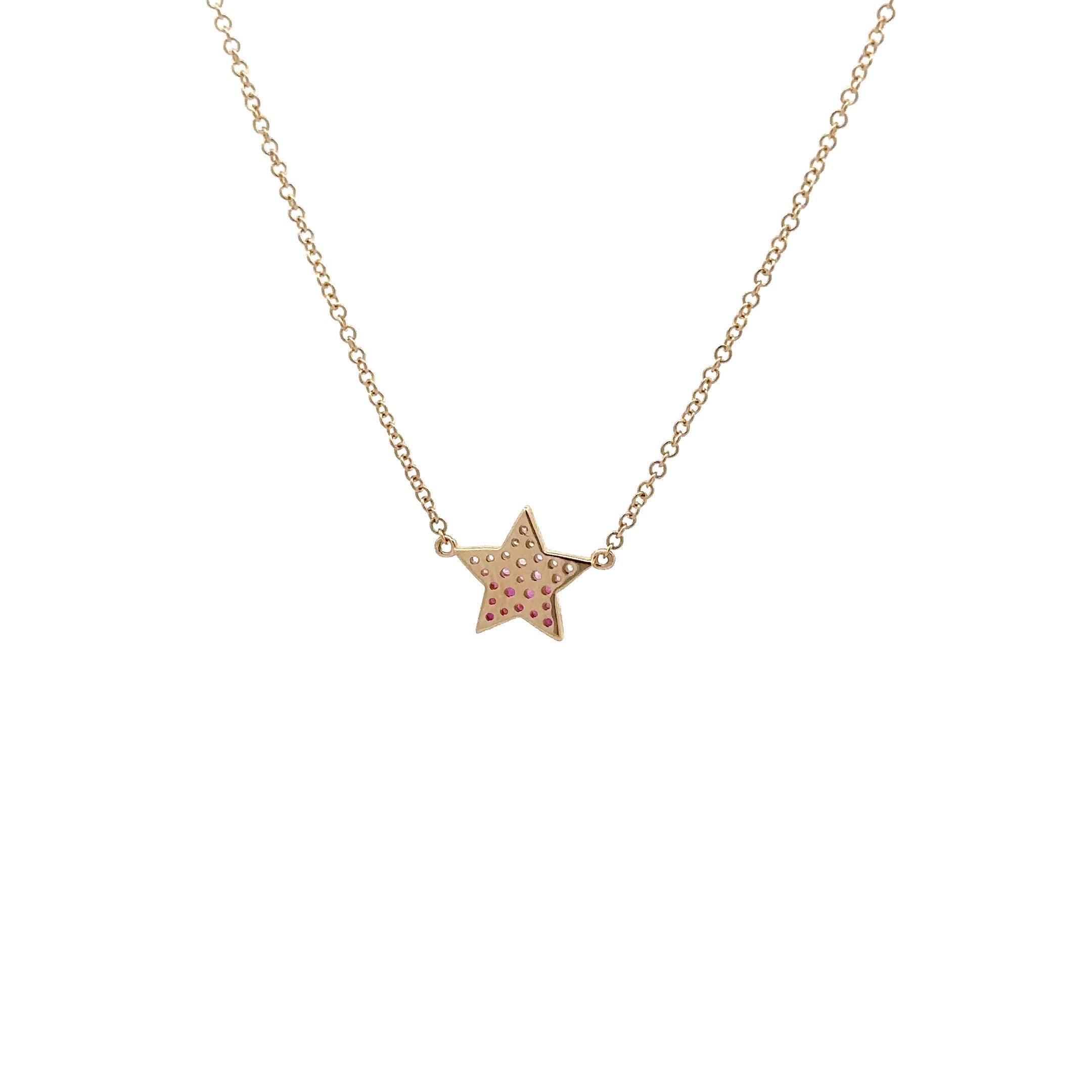 WD720 14kt Ombre Star necklace