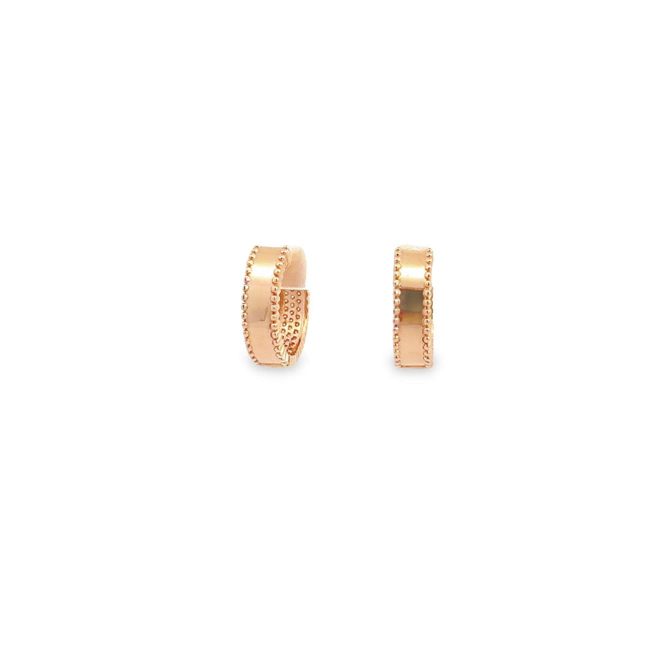 WD1100 14kt pave hoop with milagrain detail earrings