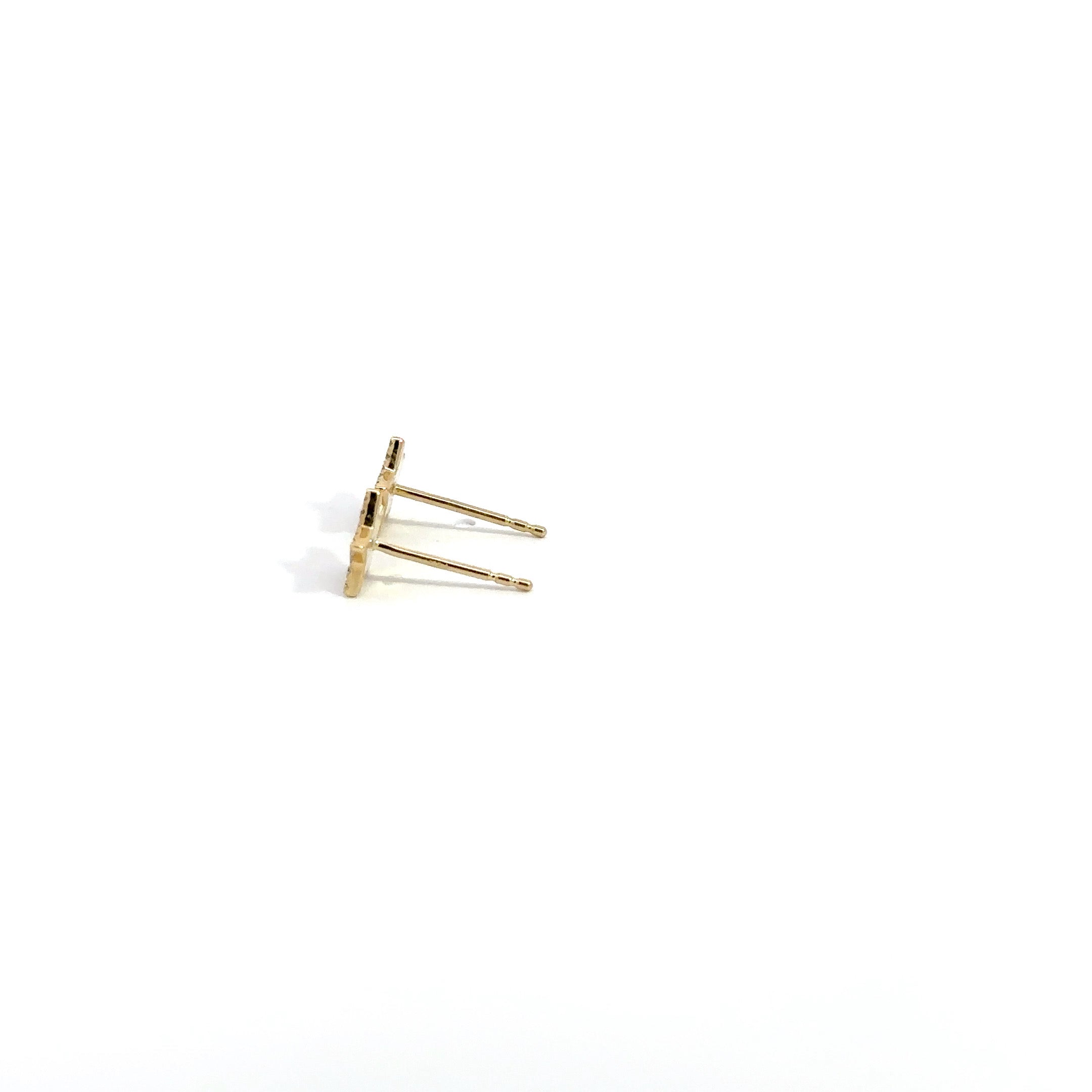 WD757 14kt pave Diamond Star studs