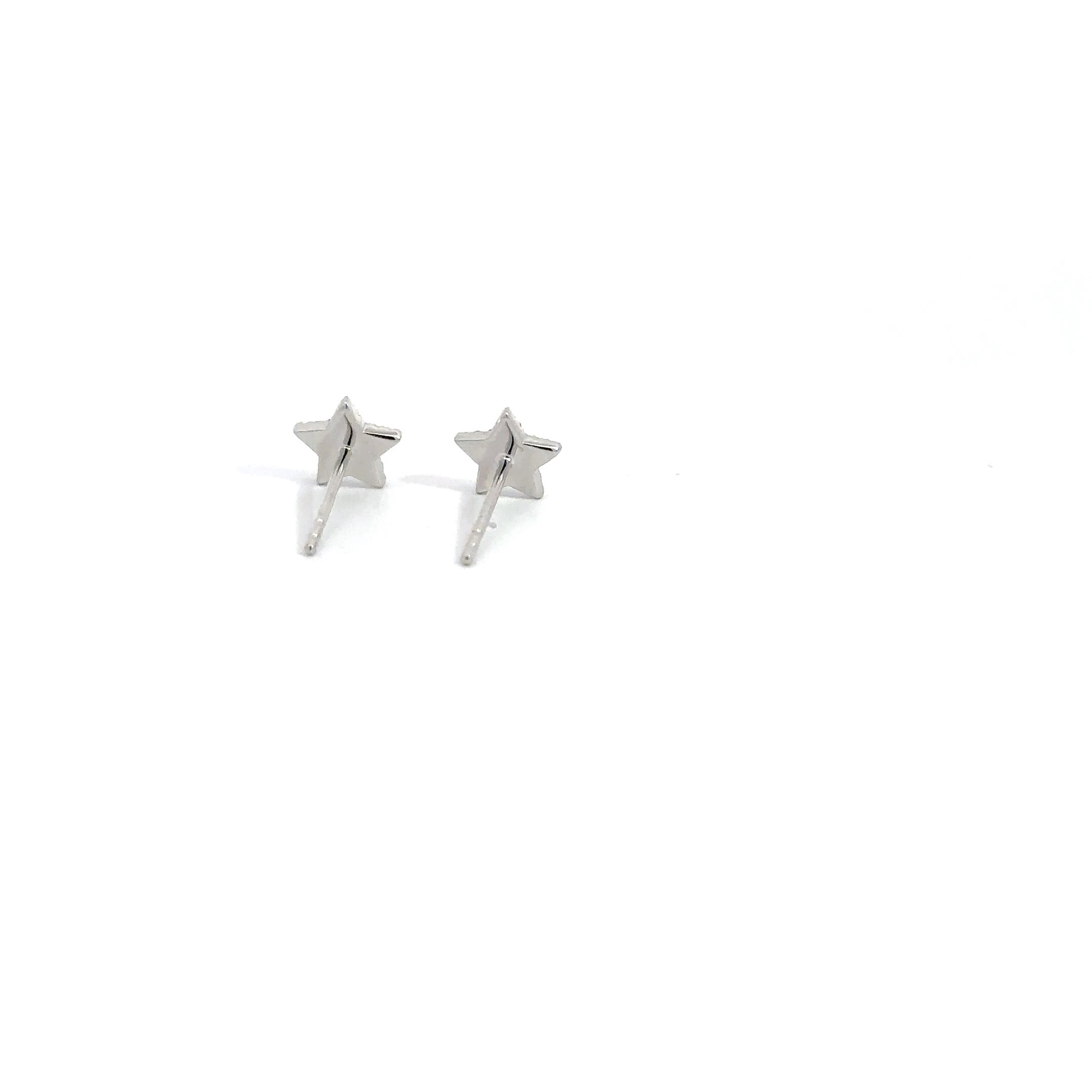 WD757 14kt pave Diamond Star studs