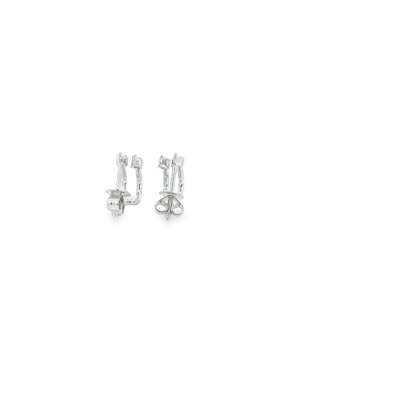 WD582 - Pear and Pave Cuff Huggie Earring