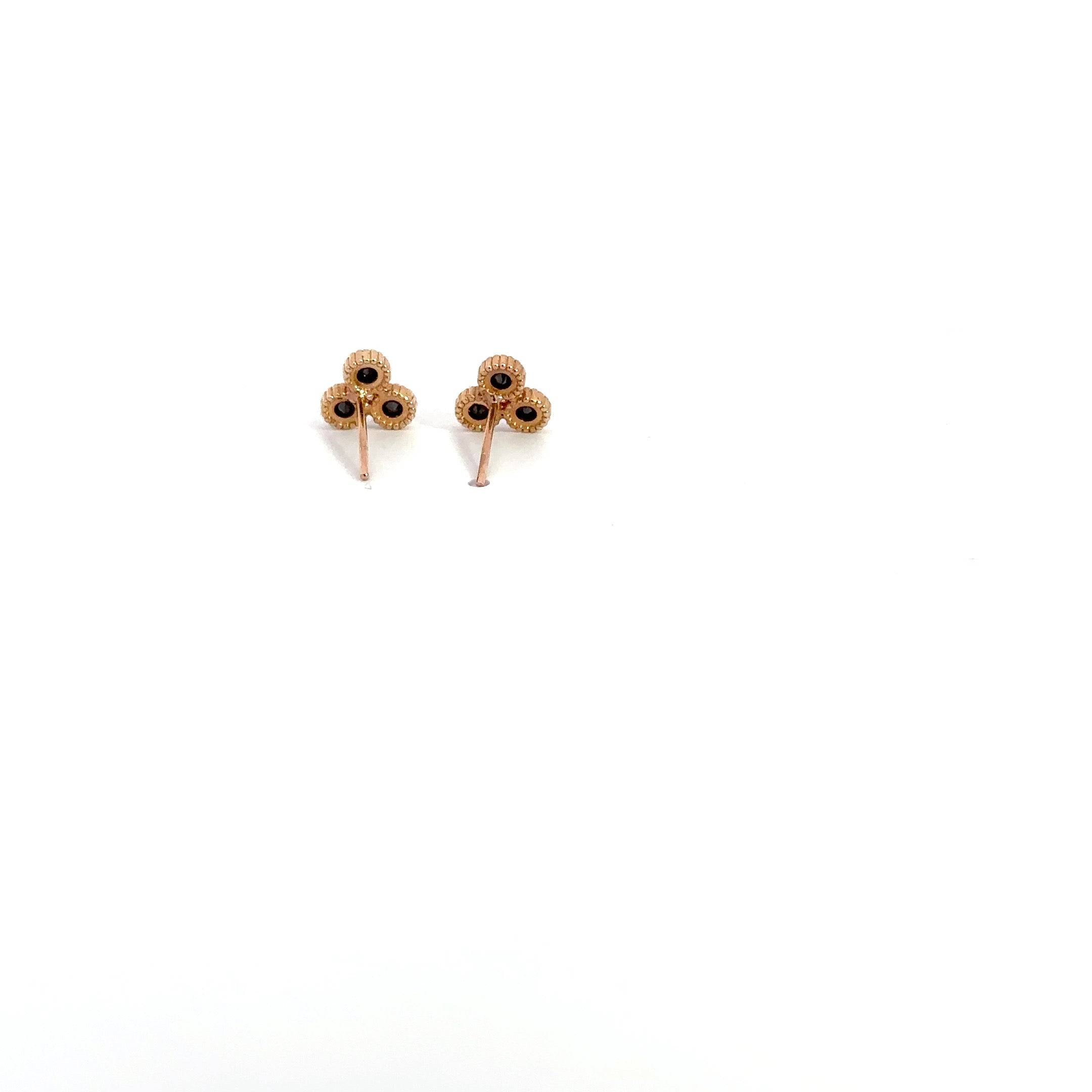 WD229 - Cluster of 3, 4mm Black Diamond Studs