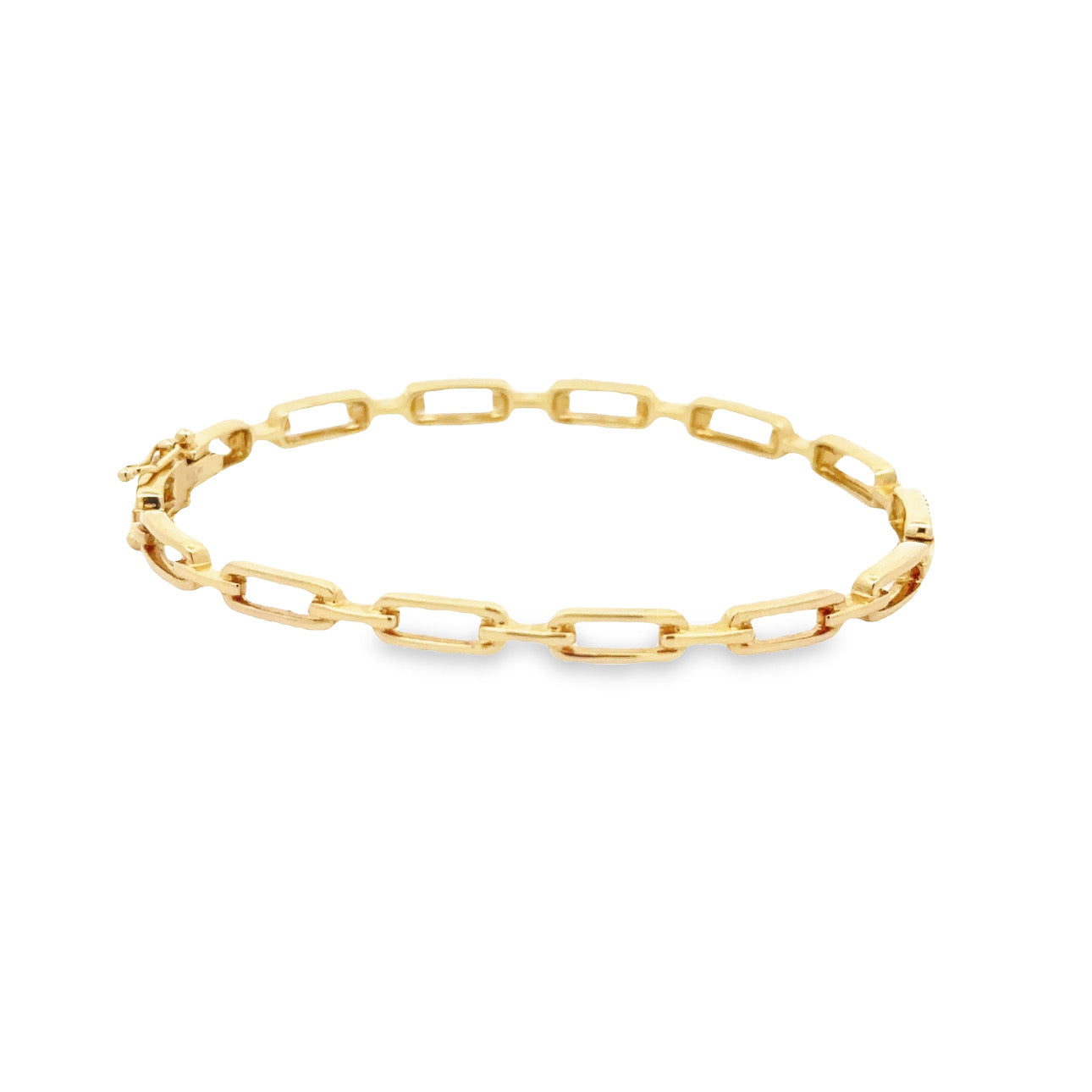 WD1257 Paper Link Open Cuff Bangle with Diamond Detail